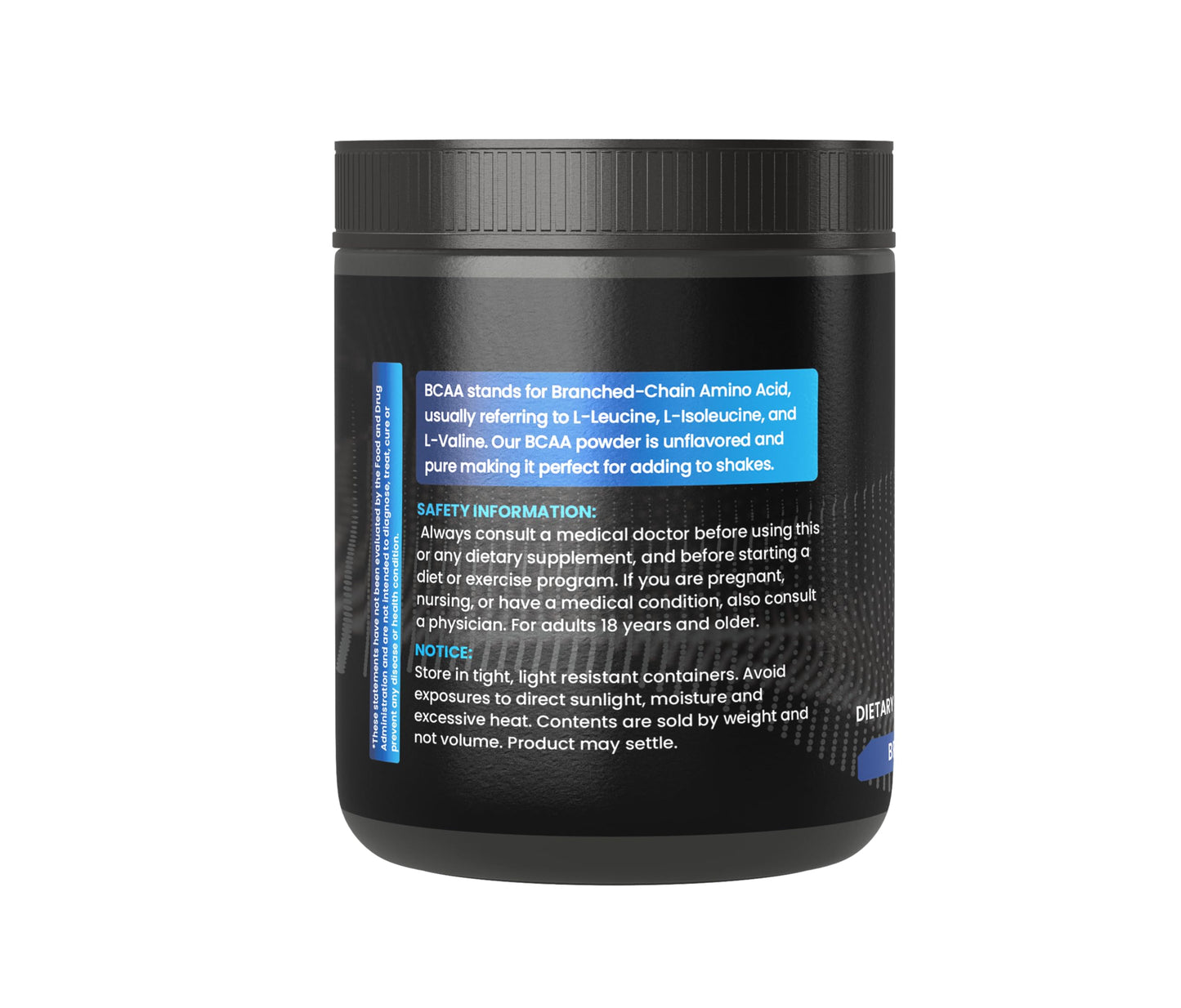 PURE ORIGINAL INGREDIENTS 2:1 BCAA Powder, 14.4 oz