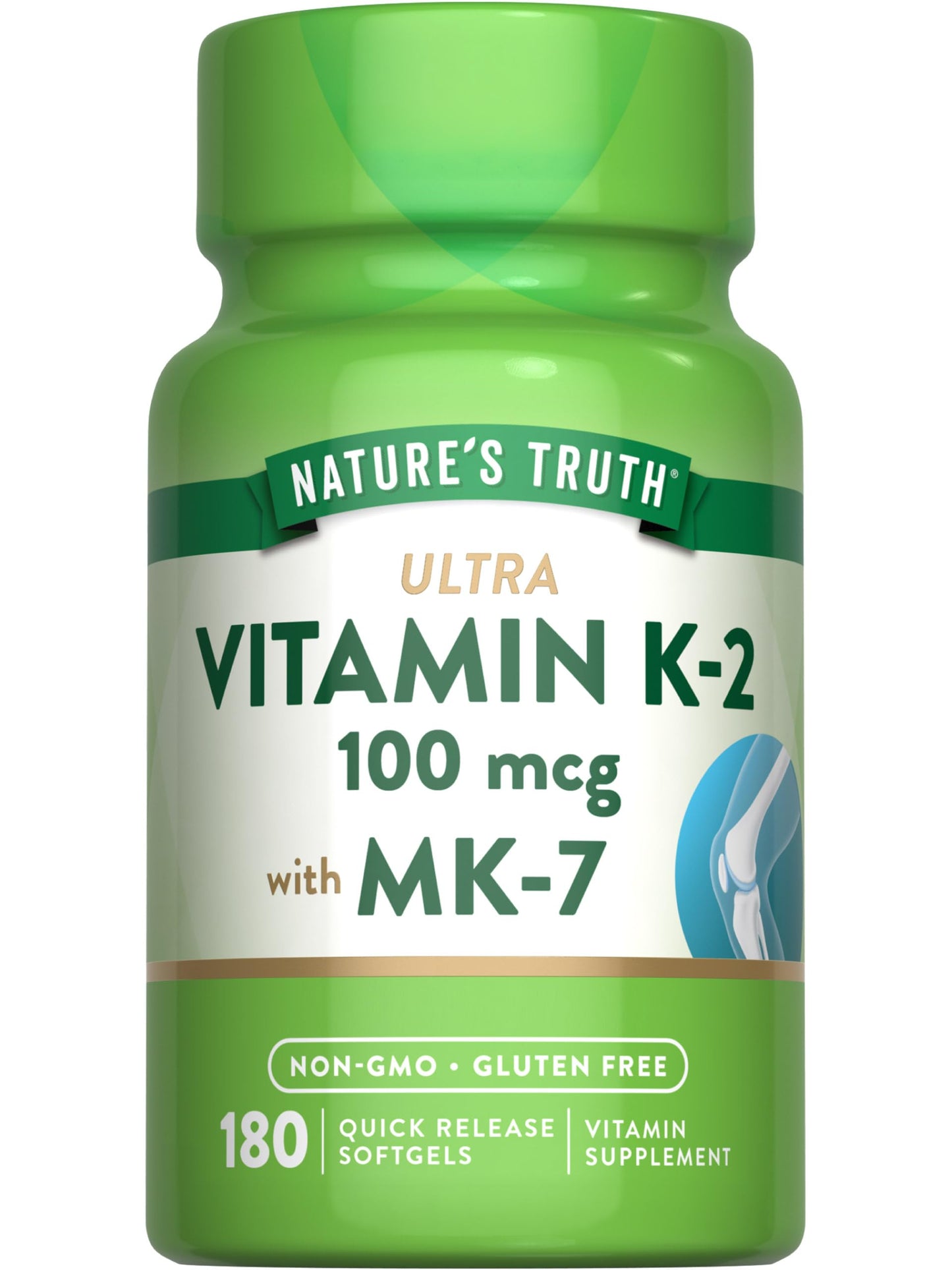 Nature's Truth Vitamin K2 MK-7 100 mcg 180 Softgels