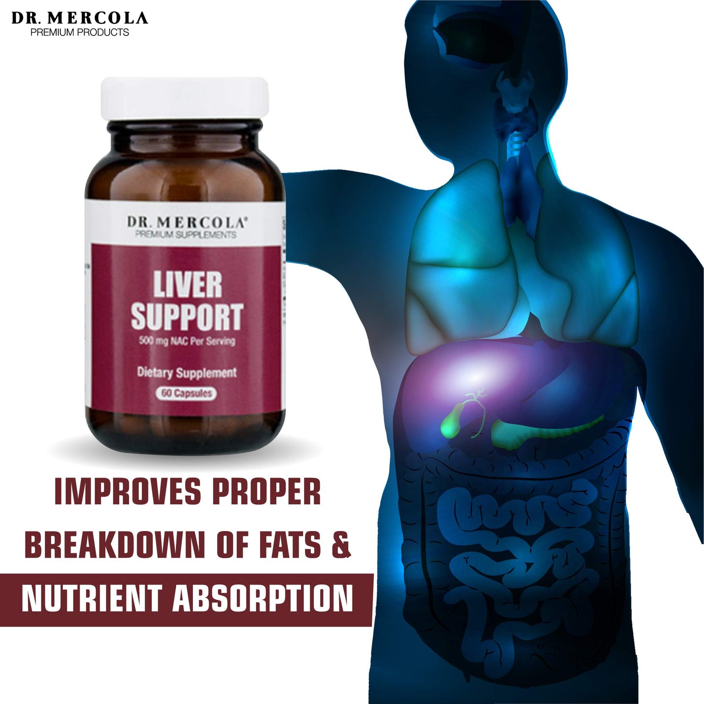 Dr. Mercola Liver Support Formula 120 Capsules