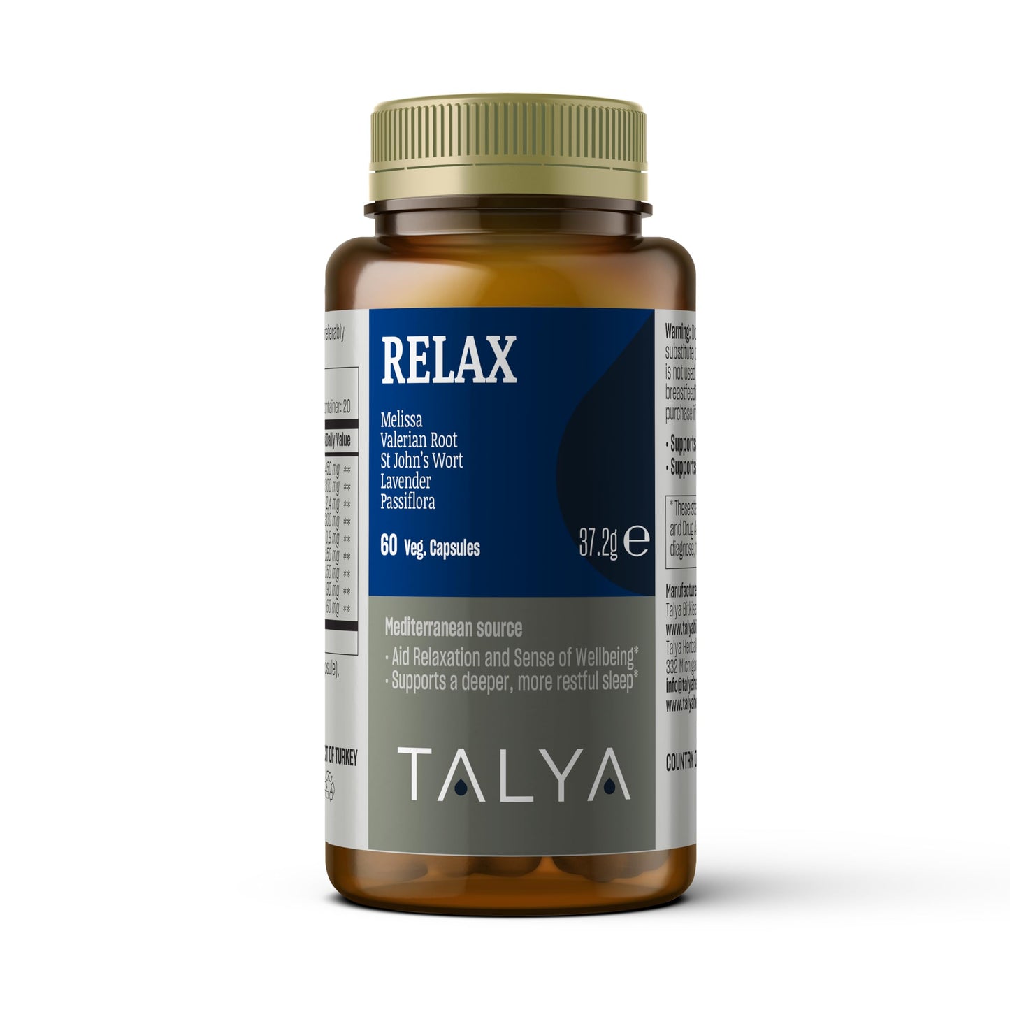 TALYA Relax Sleep Support Capsules, 60 Count