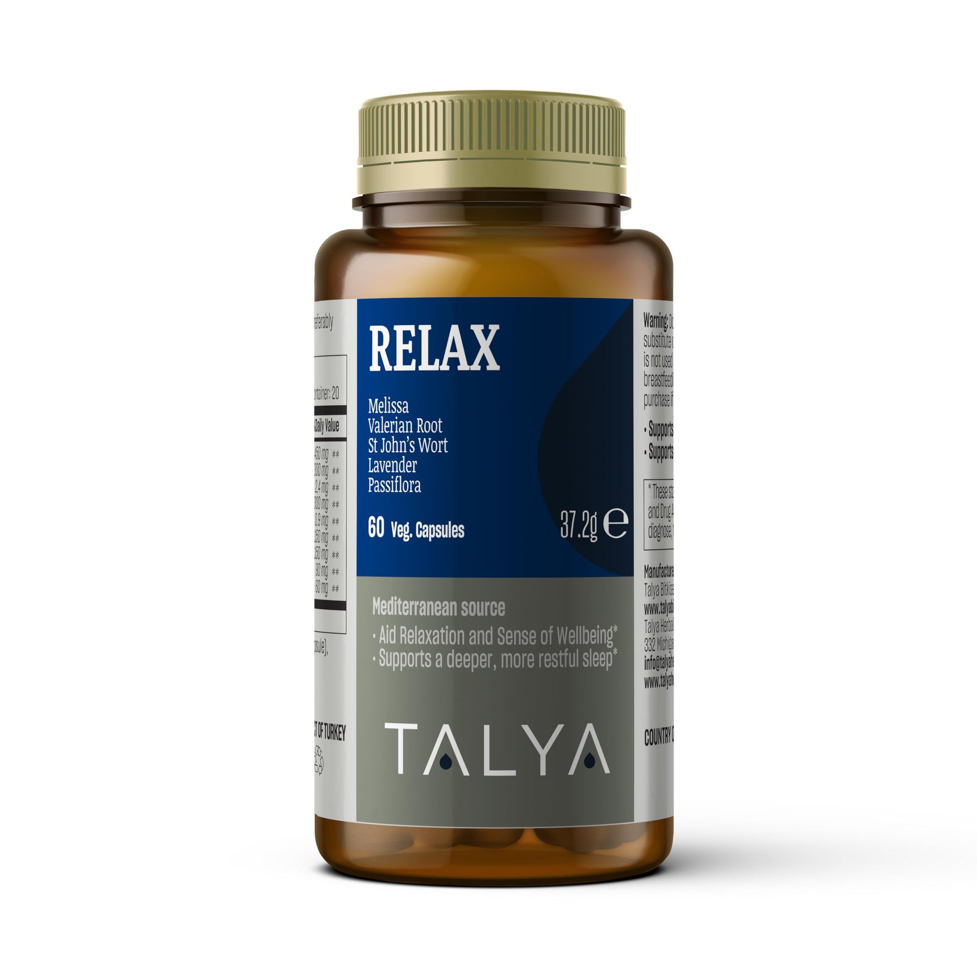 TALYA Relax Sleep Support Capsules, 60 Count