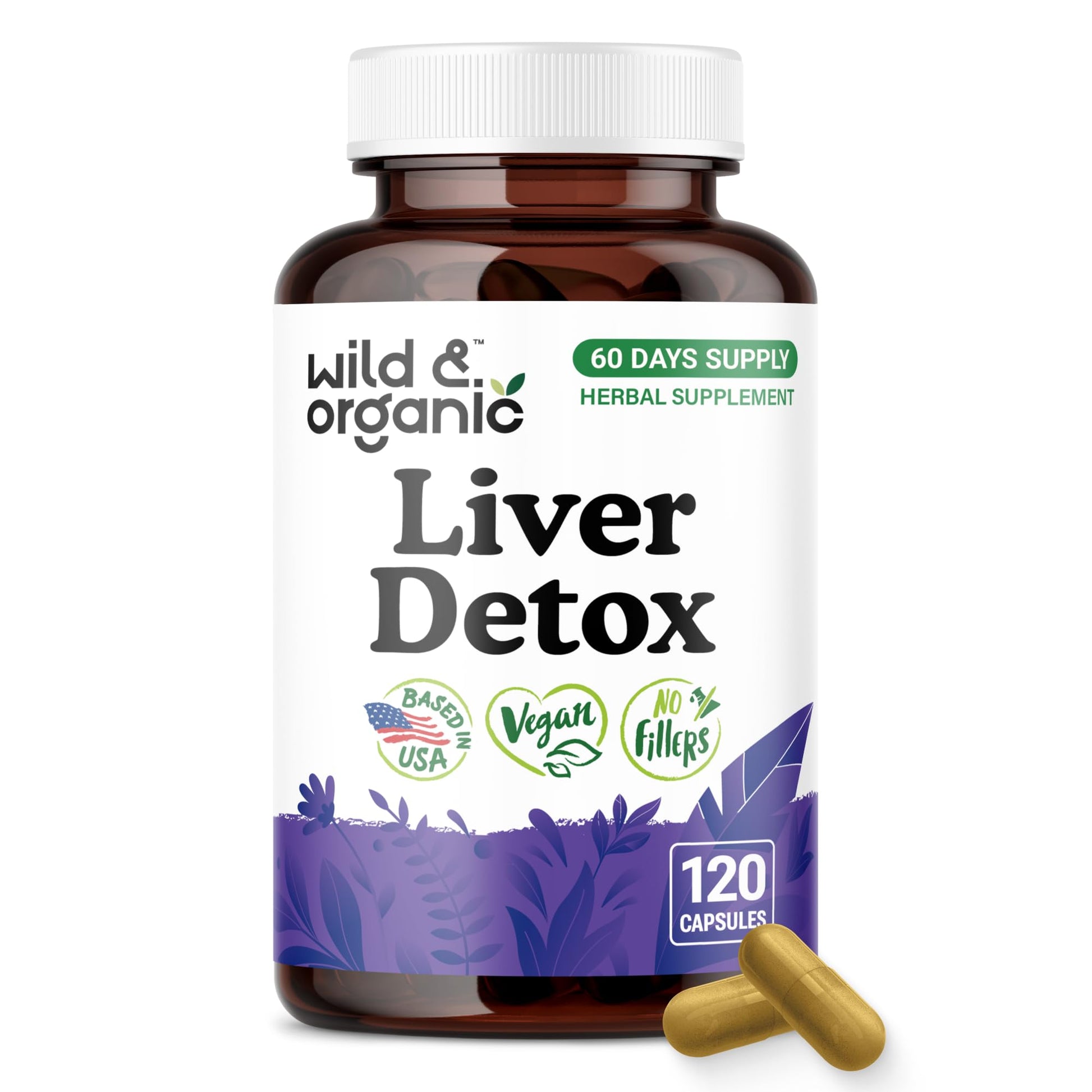 Wild & Organic Liver Detox Capsules 120 Count