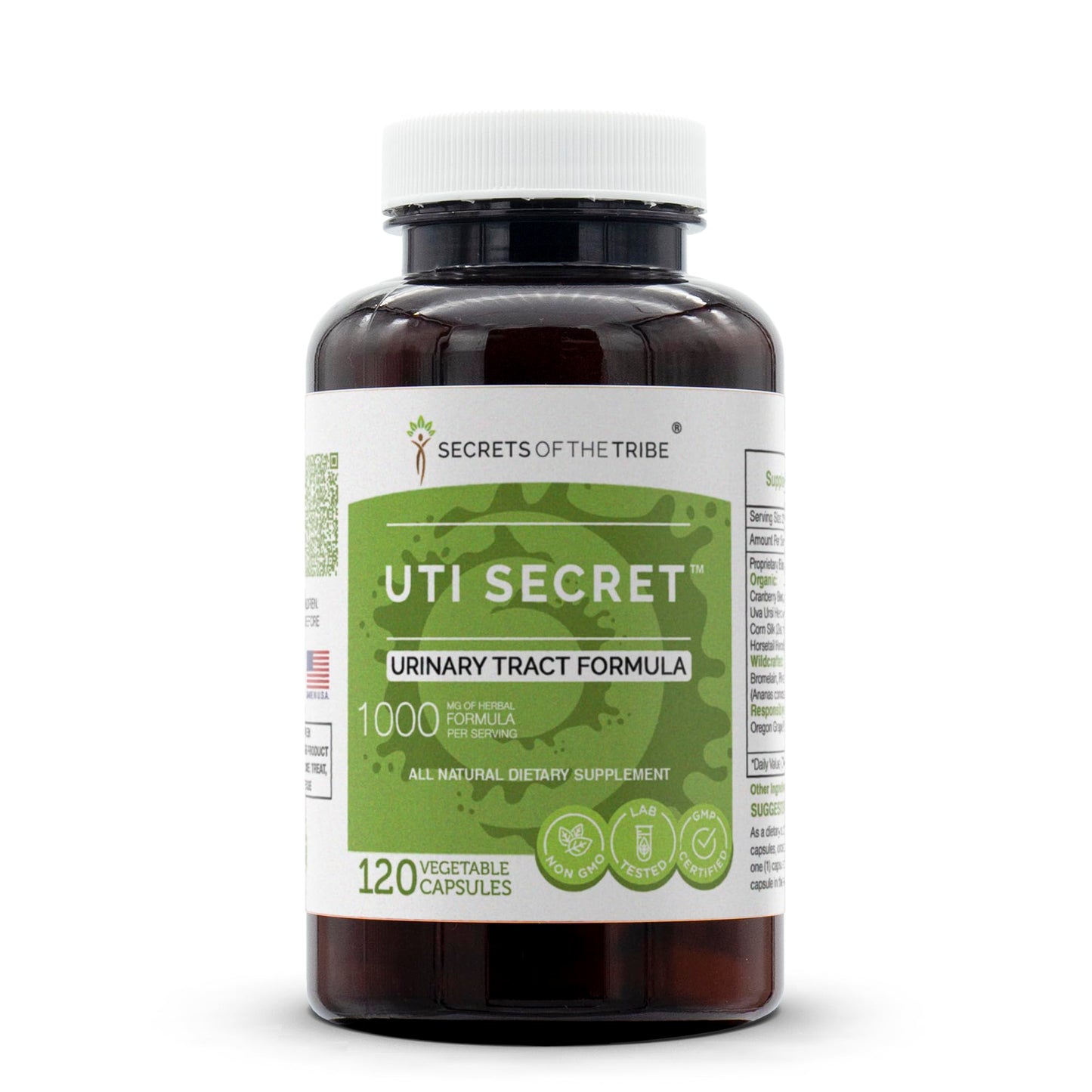 Secrets of the Tribe UTI Secret Urinary Tract Formula Herbal Supplement Blend Capsules 120 Count