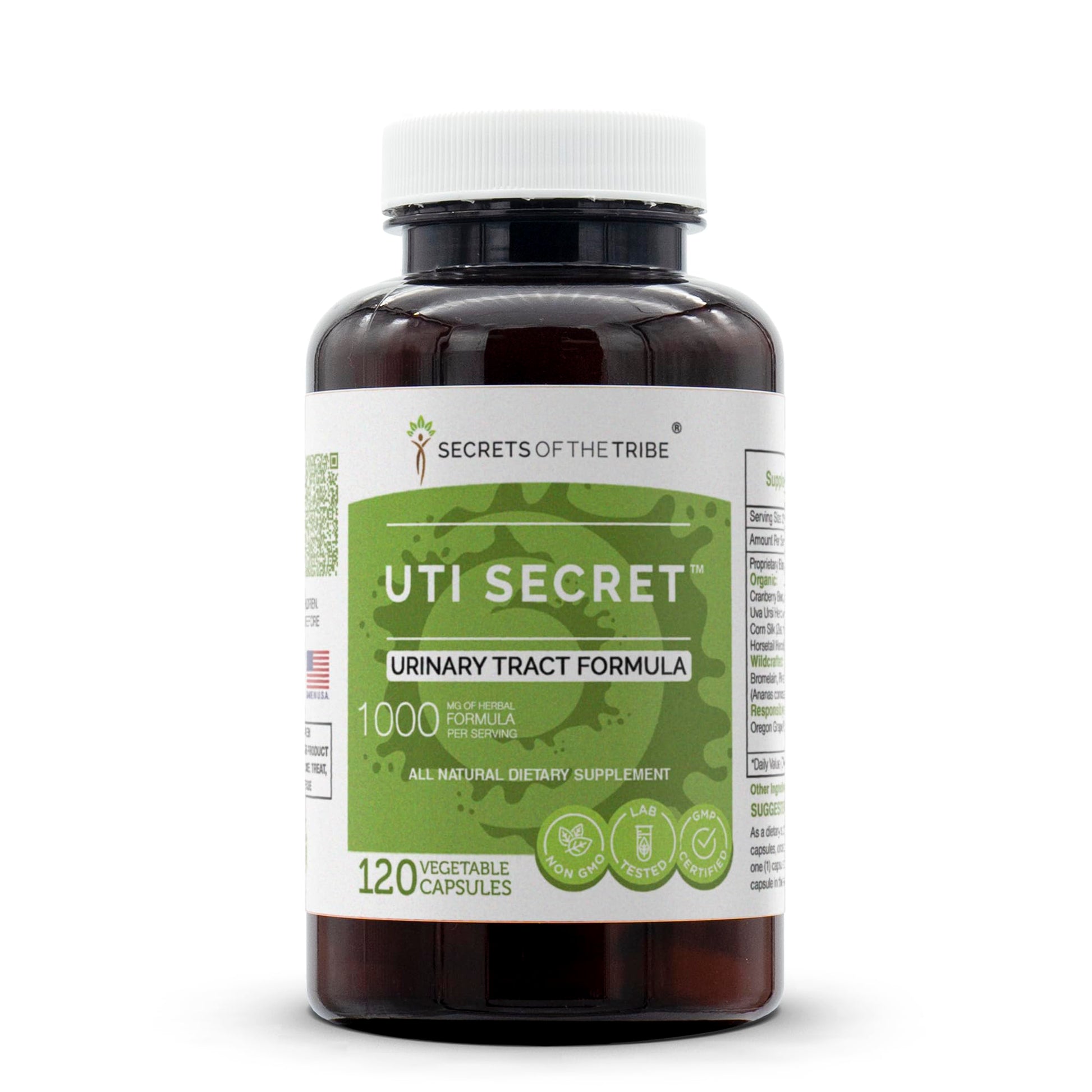 Secrets of the Tribe UTI Secret Urinary Tract Formula Herbal Supplement Blend Capsules 120 Count