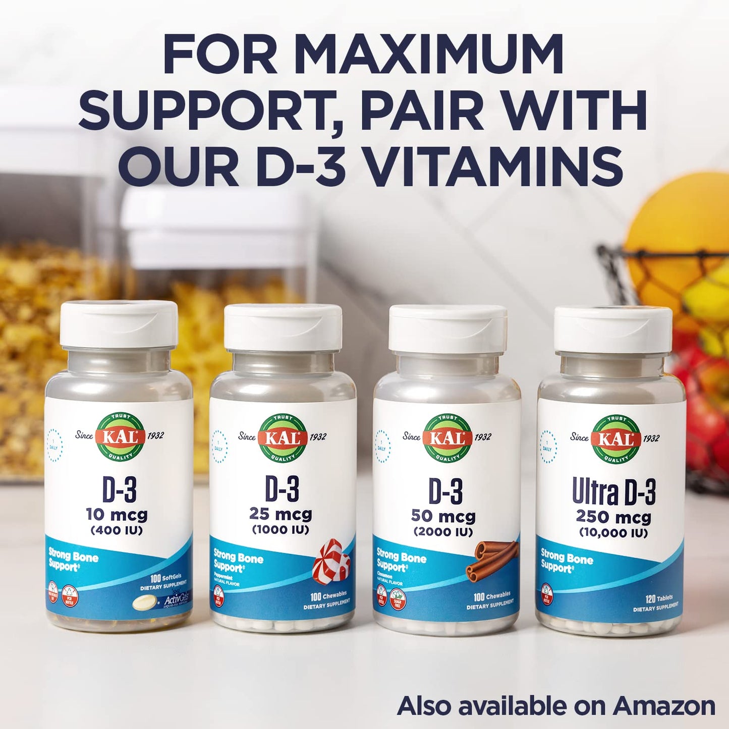 KAL Vitamin K2 MK7 ActivMelt 100 mcg Lozenges 60 Count