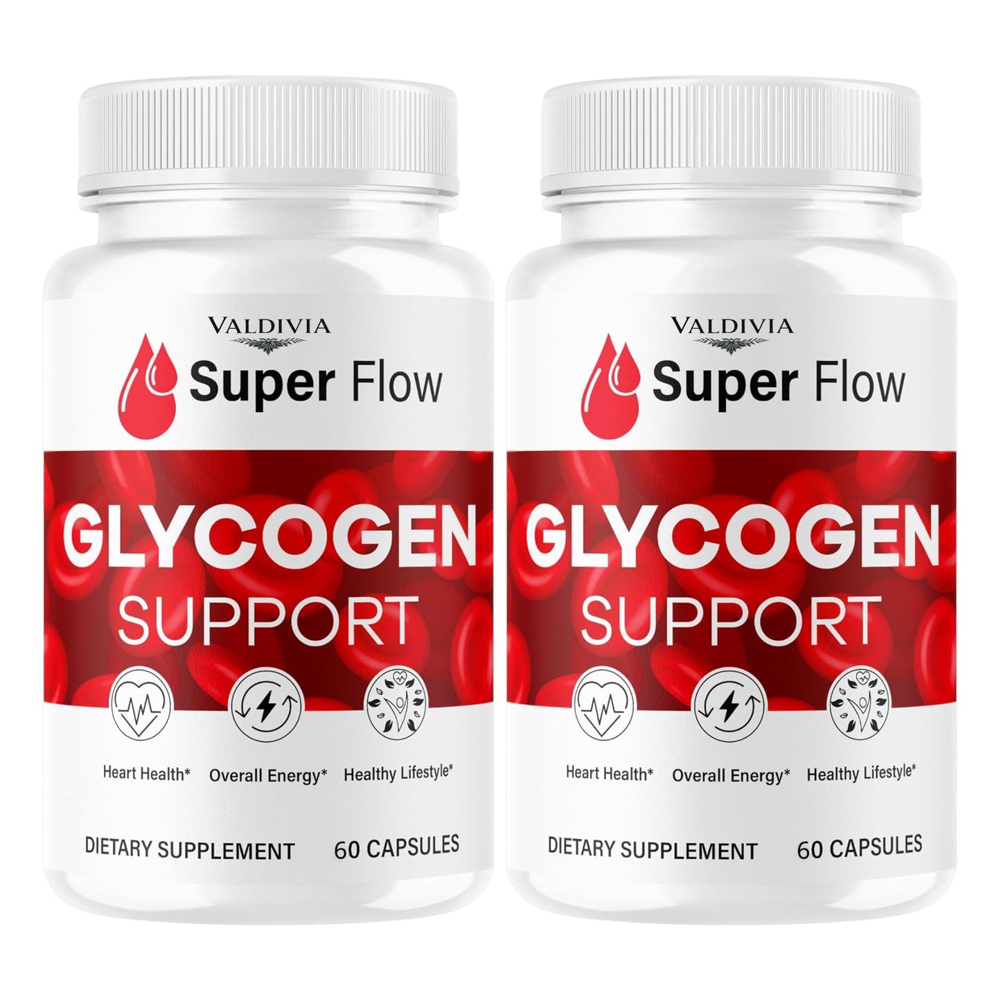 Valdivia Super Flow Glycogen, 60 Capsules