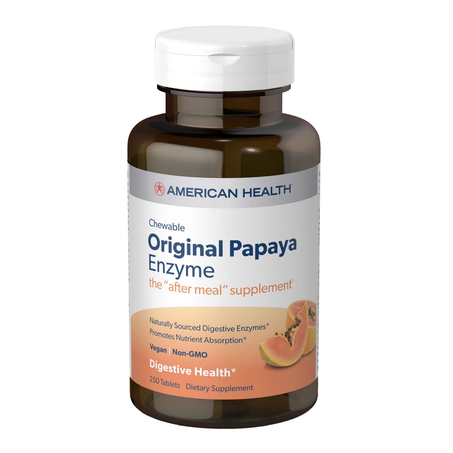 American Health Original Papaya Enzyme Chewable Tablets 250