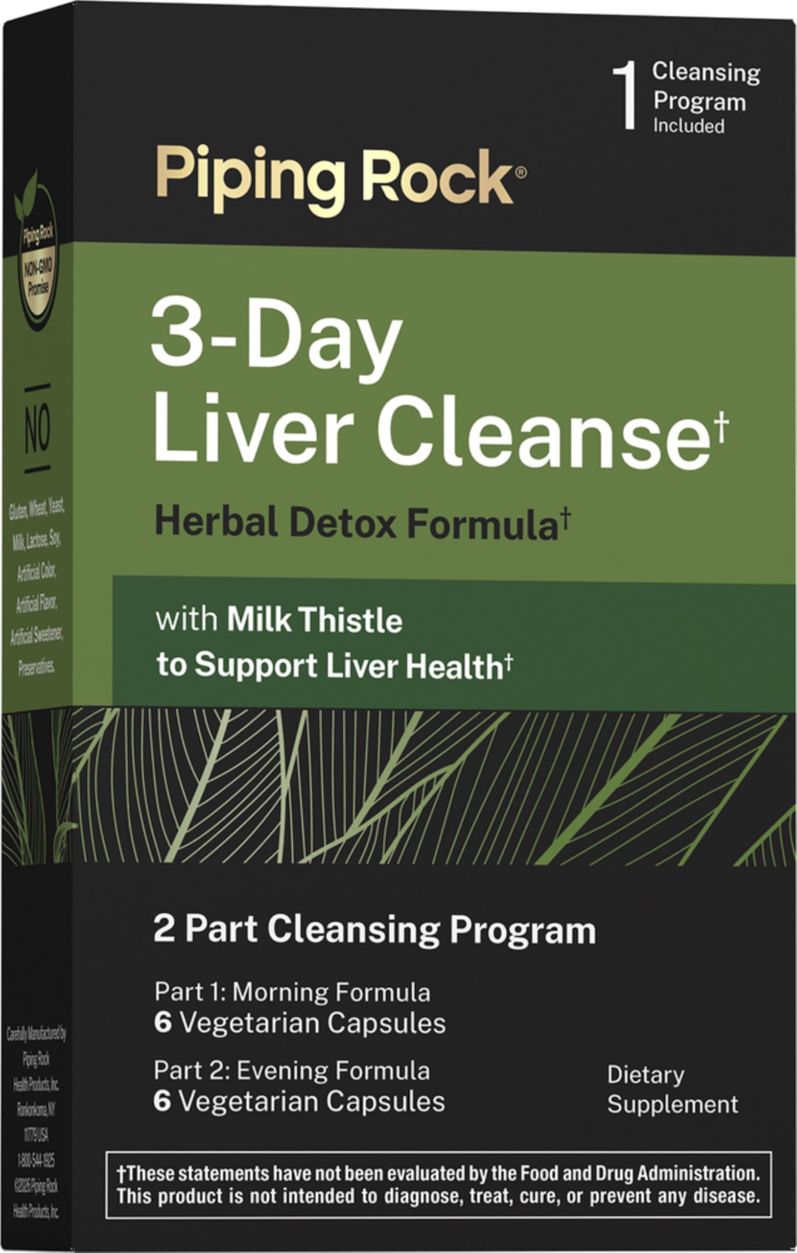 Piping Rock 3-Day Liver Cleanse Capsules 12 Count