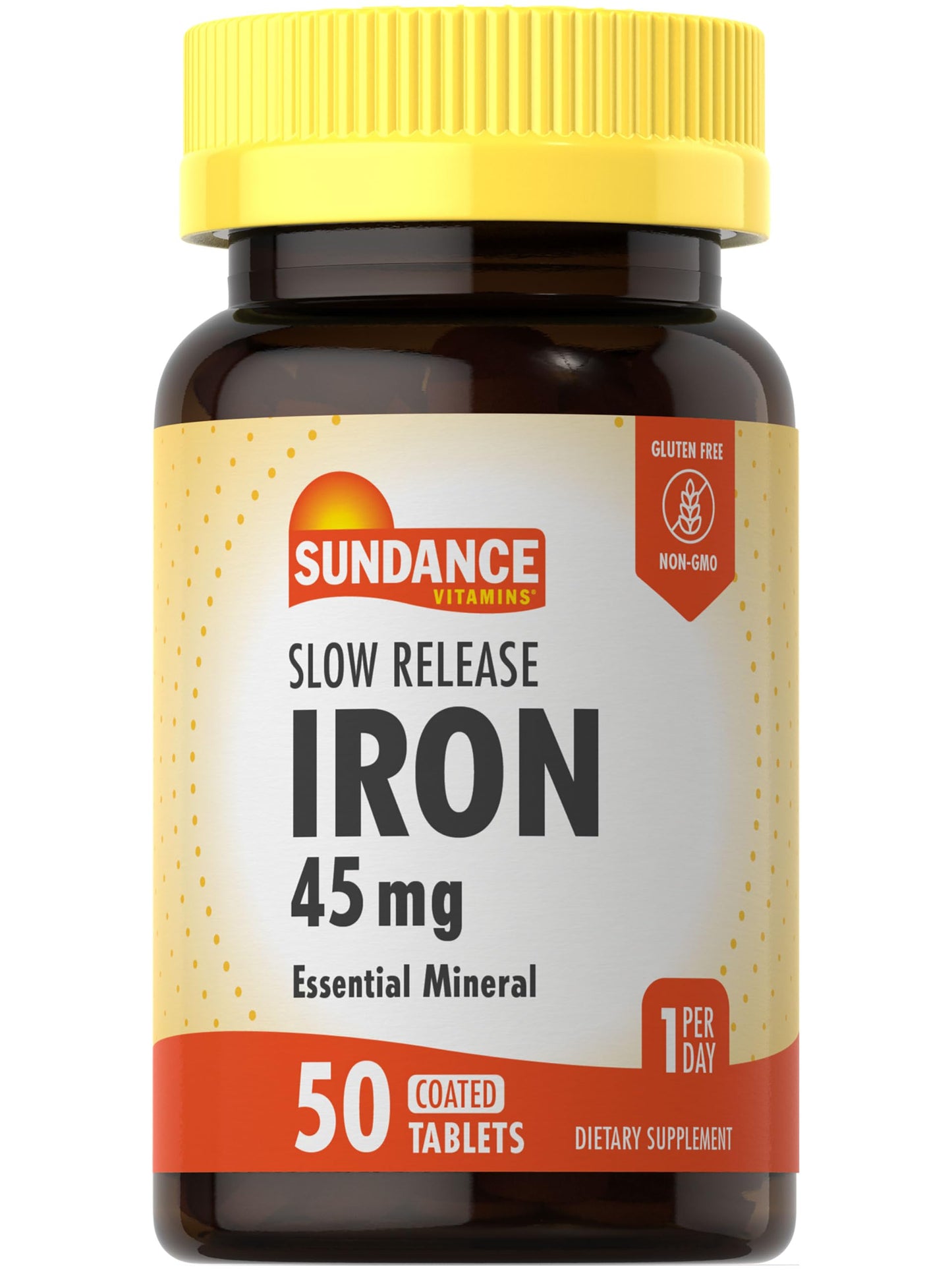 Sundance Iron 45mg Slow Release Tablets 50 Count