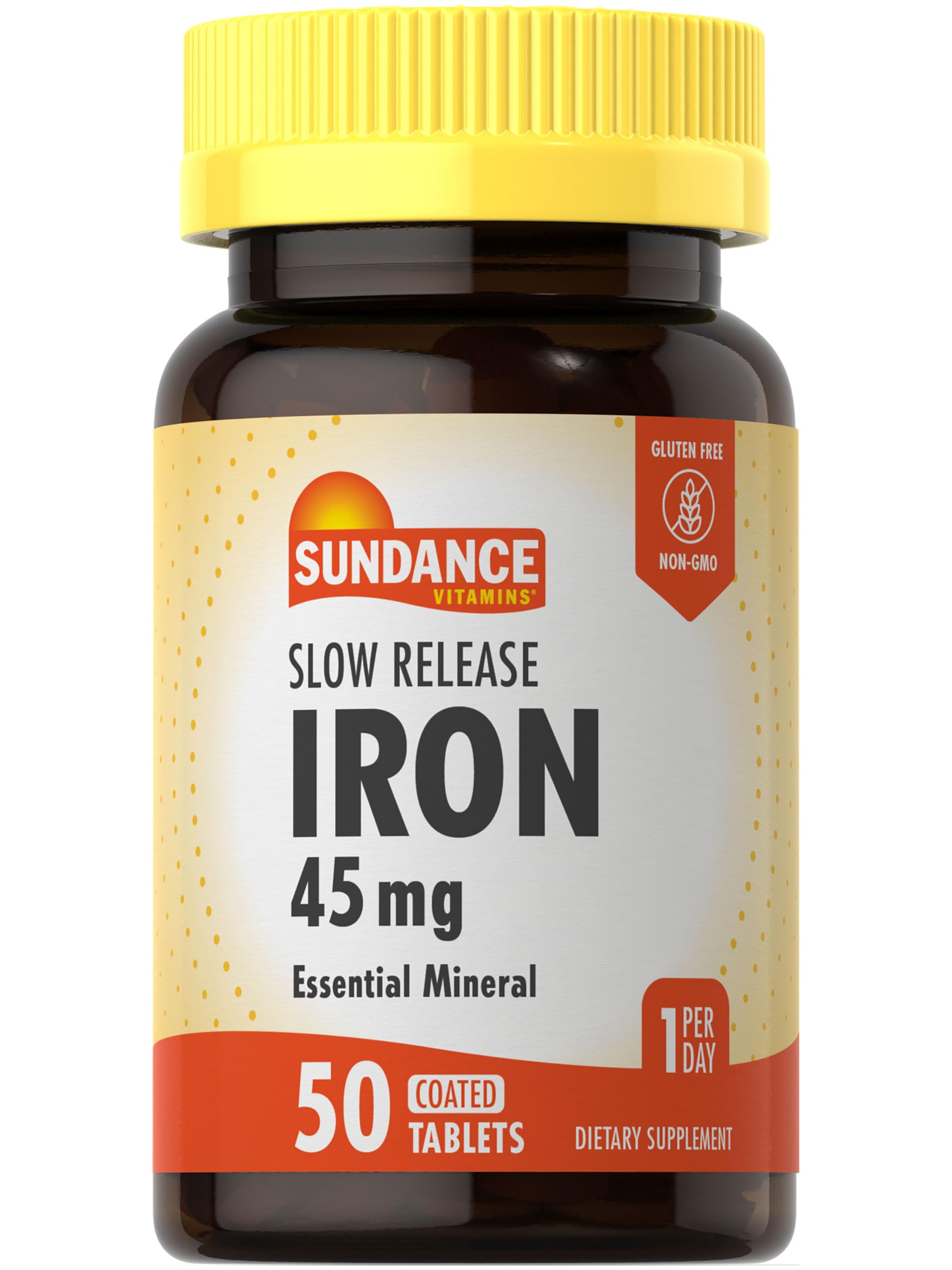 Sundance Iron 45mg Slow Release Tablets 50 Count