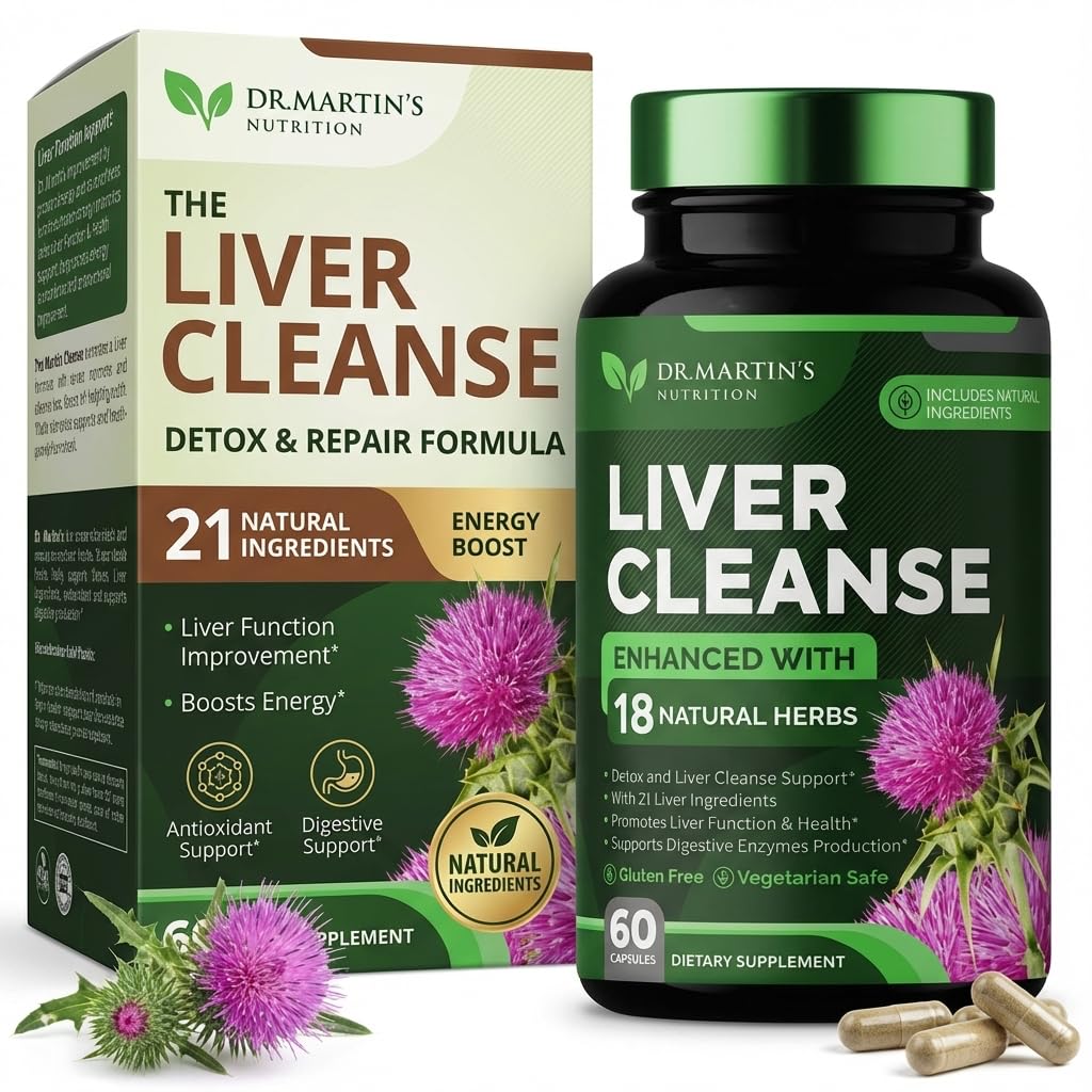 DR. MARTIN'S NUTRITION Liver Cleanse Detox & Repair Formula Supplement Capsule 60 Count