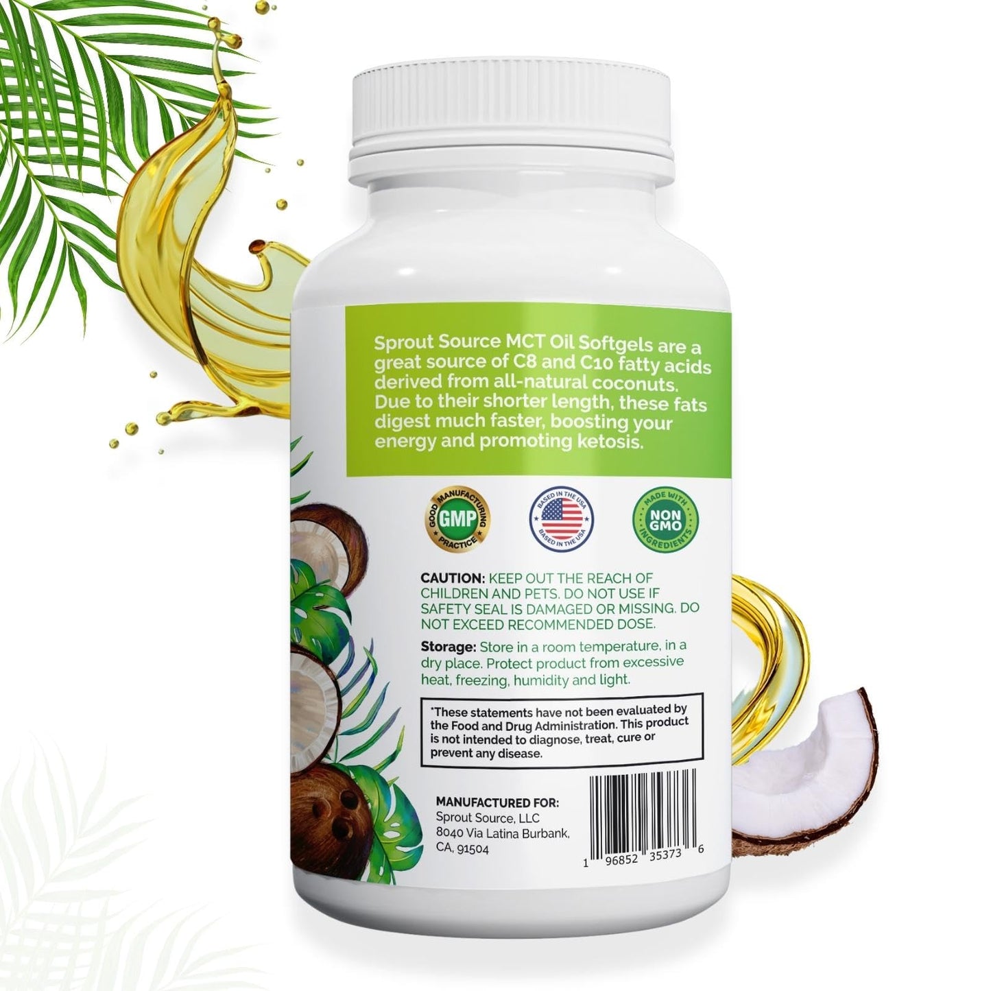 Sprout Source MCT Oil Softgels 90 Count