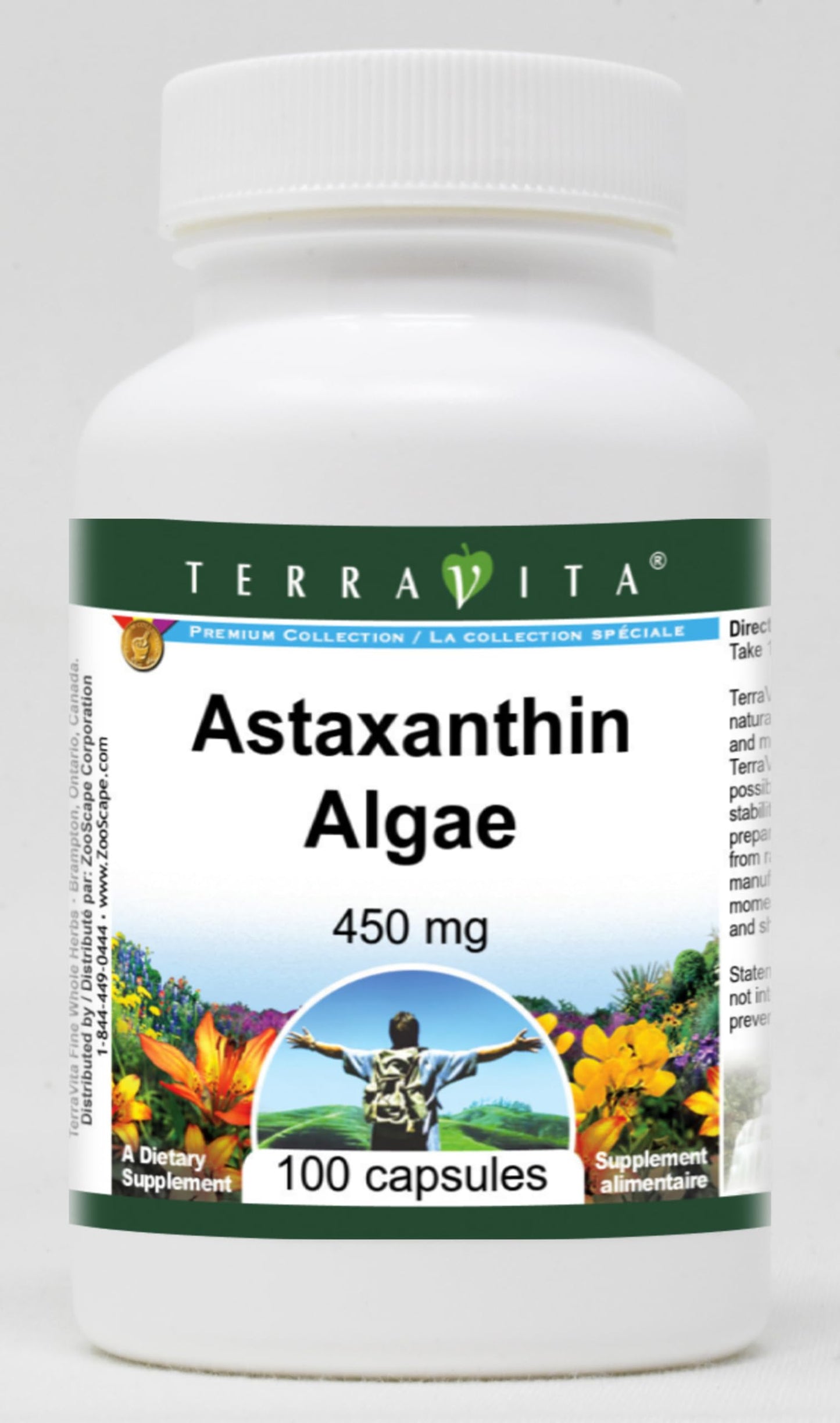 Terravita Astaxanthin Algae 450 mg Capsule 100 Count