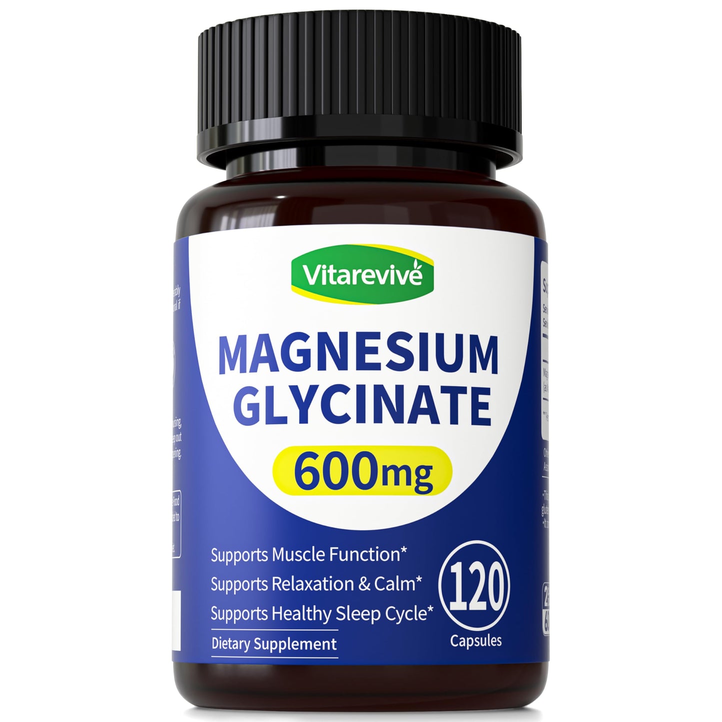 Vitarevive Magnesium Glycinate 600mg Capsule, 120 Count