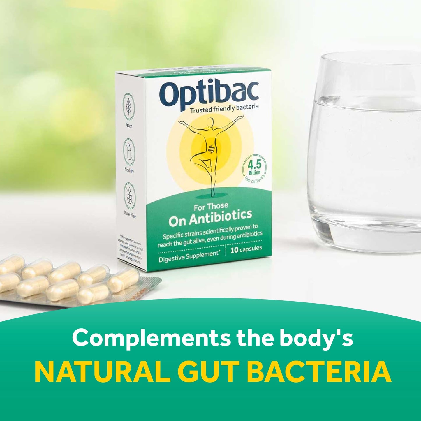 Optibac Probiotics Probiotics For Those on Antibiotics Capsules 10