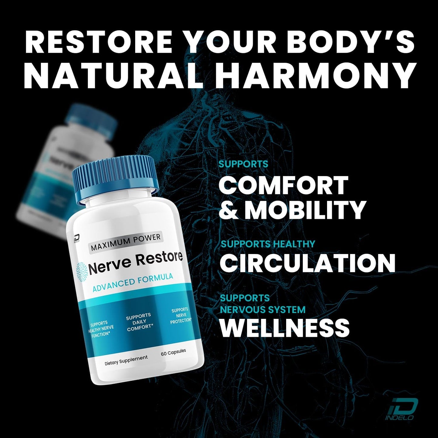 Indelo Nerve Restore Capsules 300 Capsules
