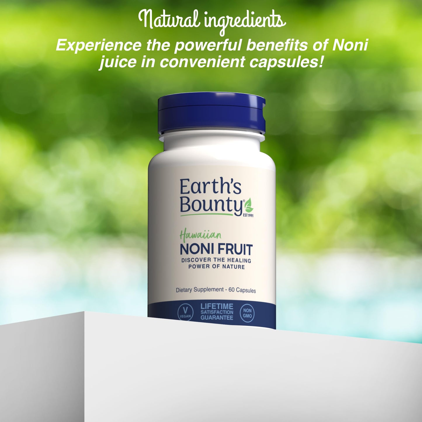 Earth's Bounty Hawaiian Noni Fruit Capsules, 60 Count