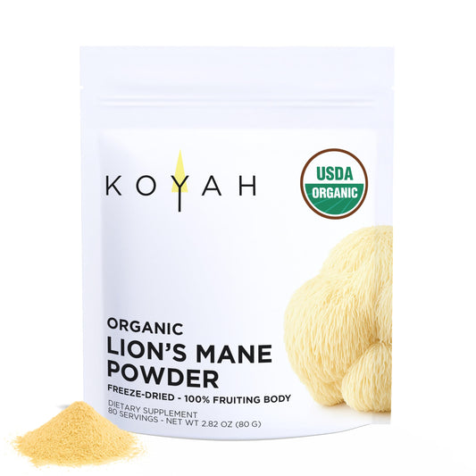 KOYAH Lion's Mane Mushroom Powder, 2.82 oz