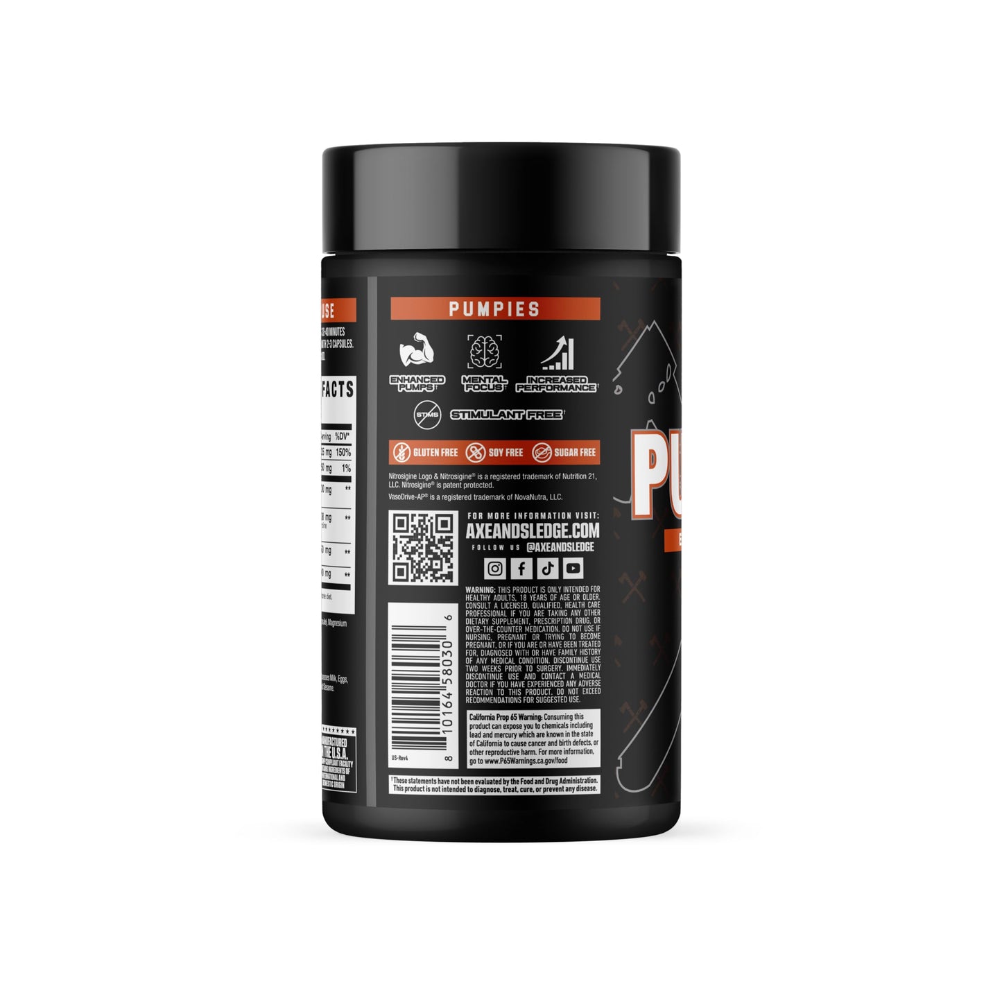 Axe & Sledge PUMPIES Nitric Oxide Booster Capsule 1 Count