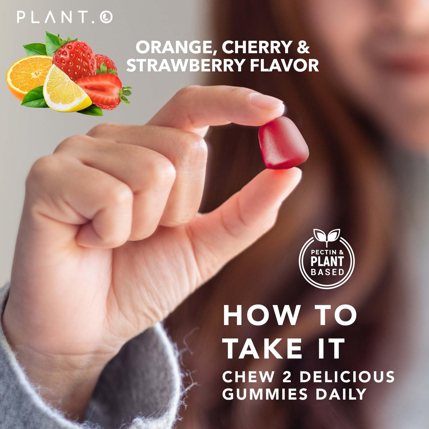 PLANT.O NUTRITION Complete Multivitamin Gummies for Adults – All-in-One Blend of Vitamin A B C D E Zinc and Biotin – 90 Gummies