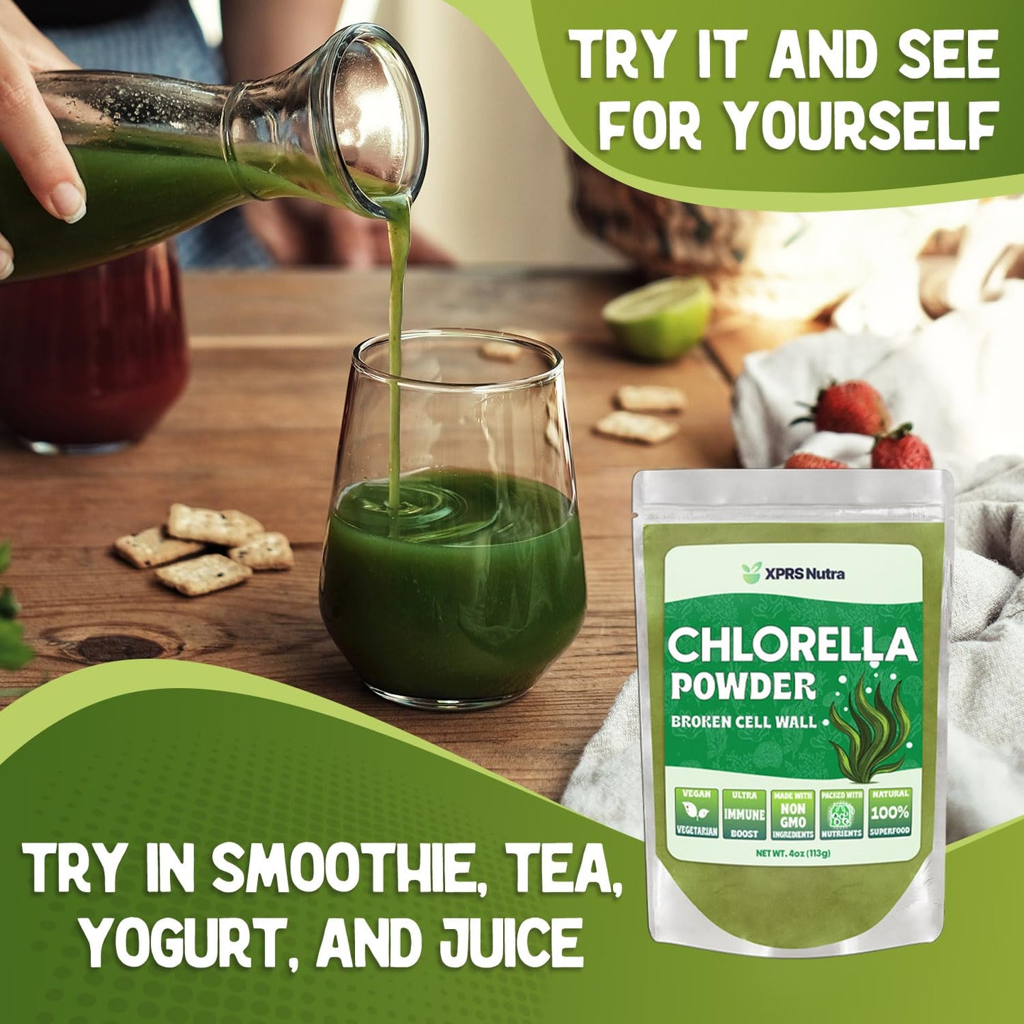 XPRS Nutra Chlorella Powder, 4 Ounce