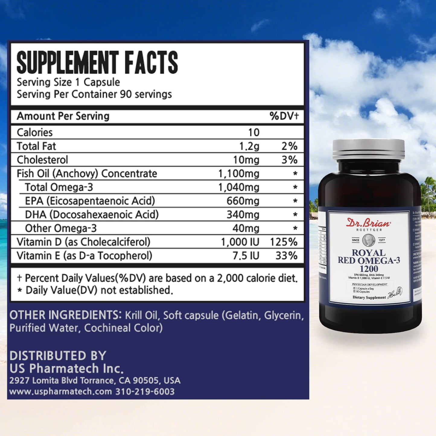 Dr. Brian Roettger Royal Red Omega-3 1200 Softgels, 90 Count