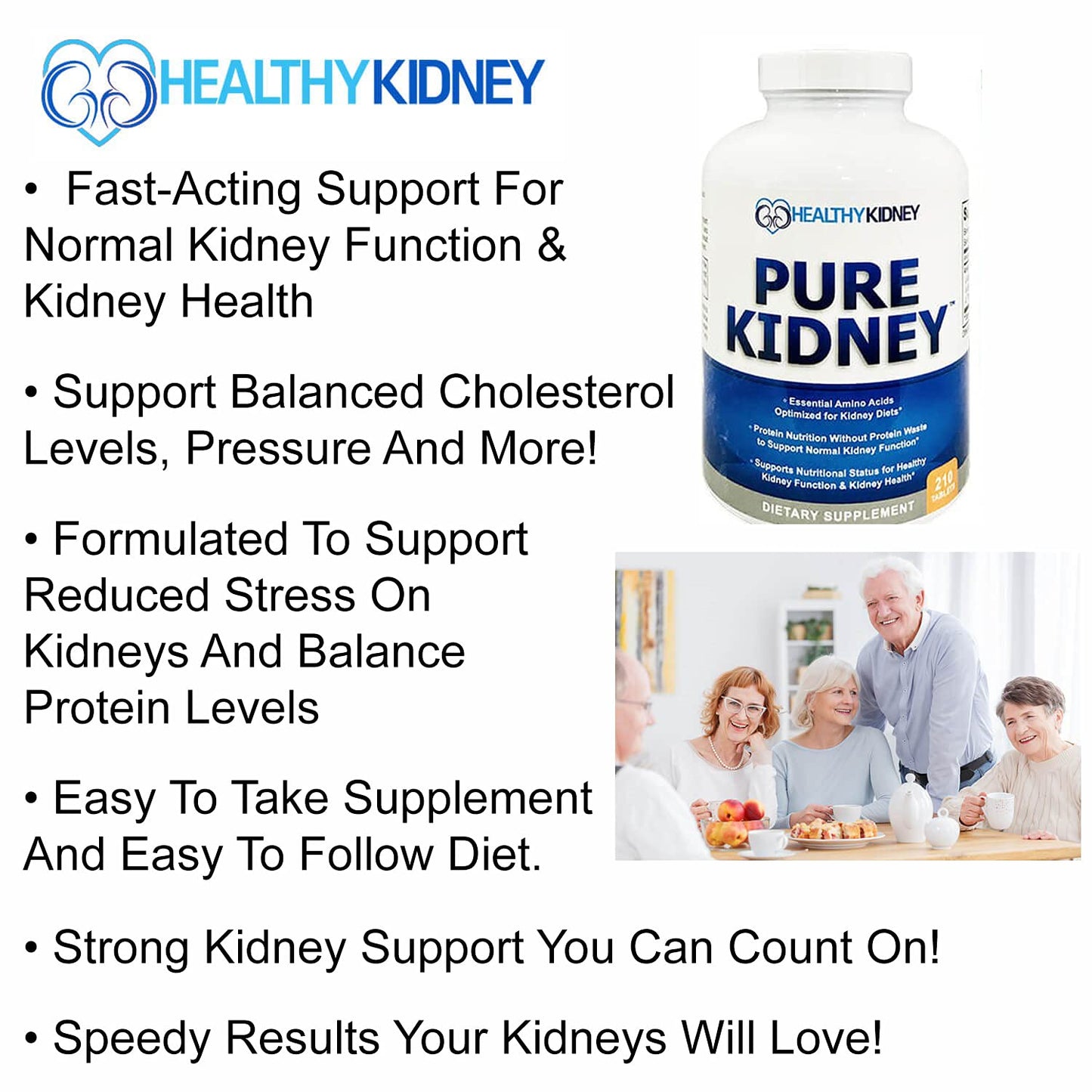 Kidney Restore Pure Kidney Health Supplement Capsules, 120 Capsules