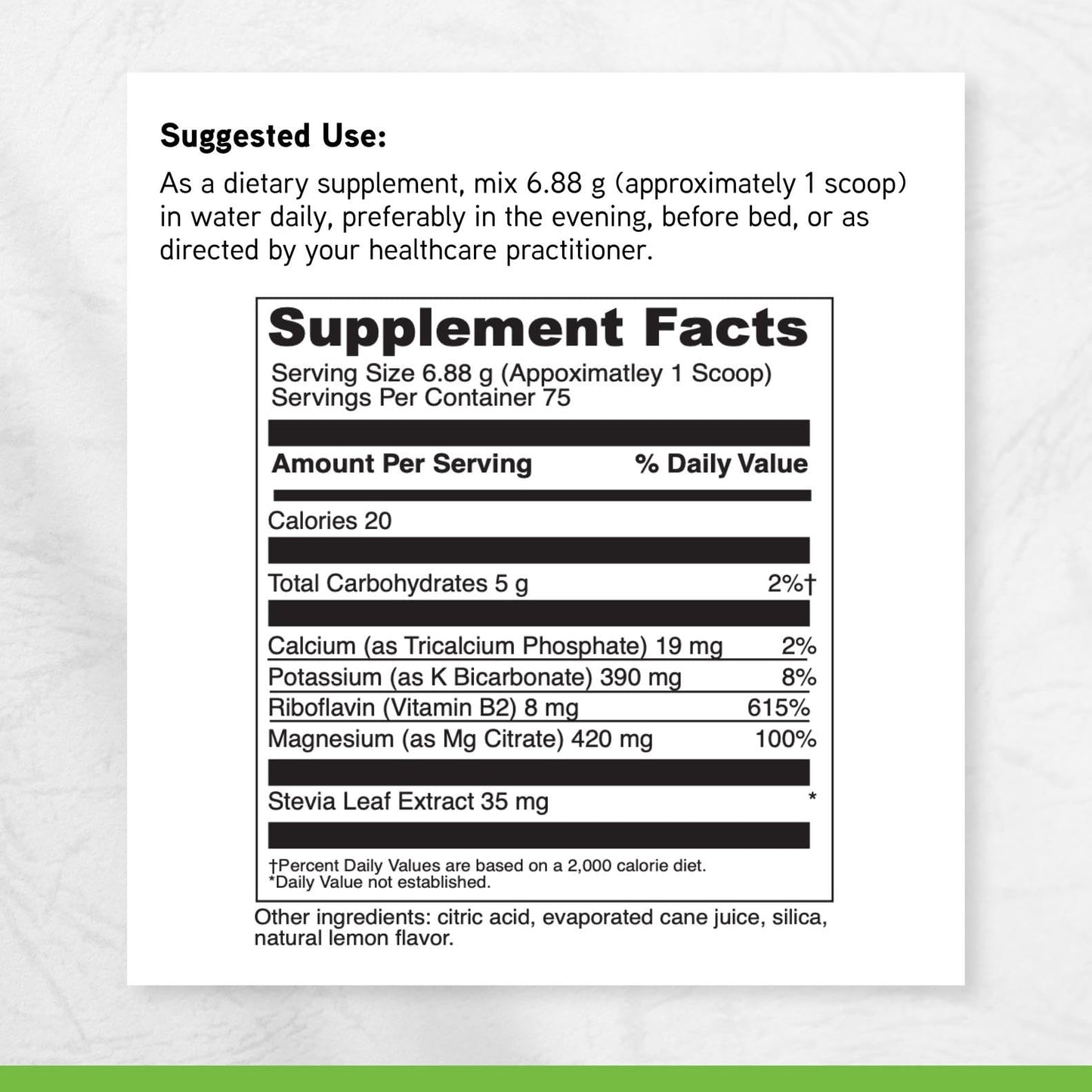 DaVinci Labs Effervescent Magnesium Citrate Powder, 18.22 oz