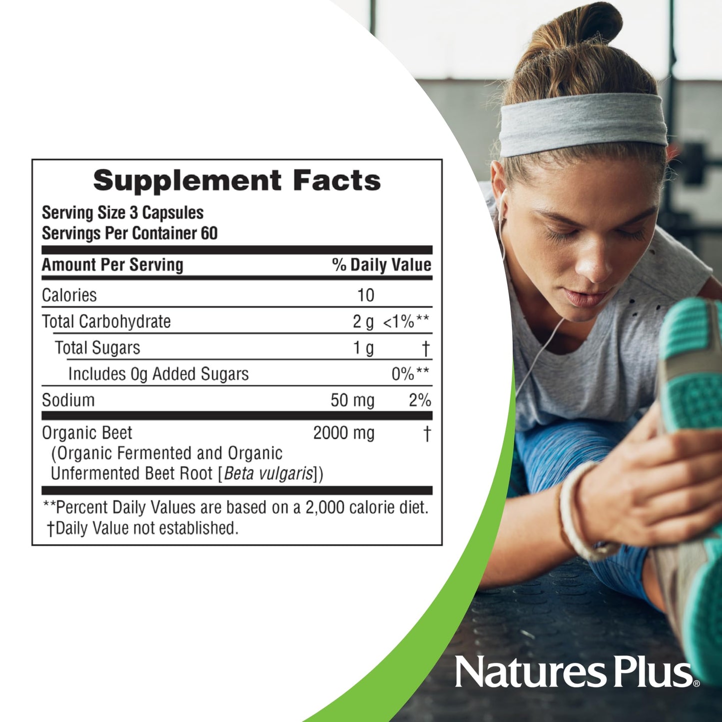 NaturesPlus Organic Beet 180 Capsules