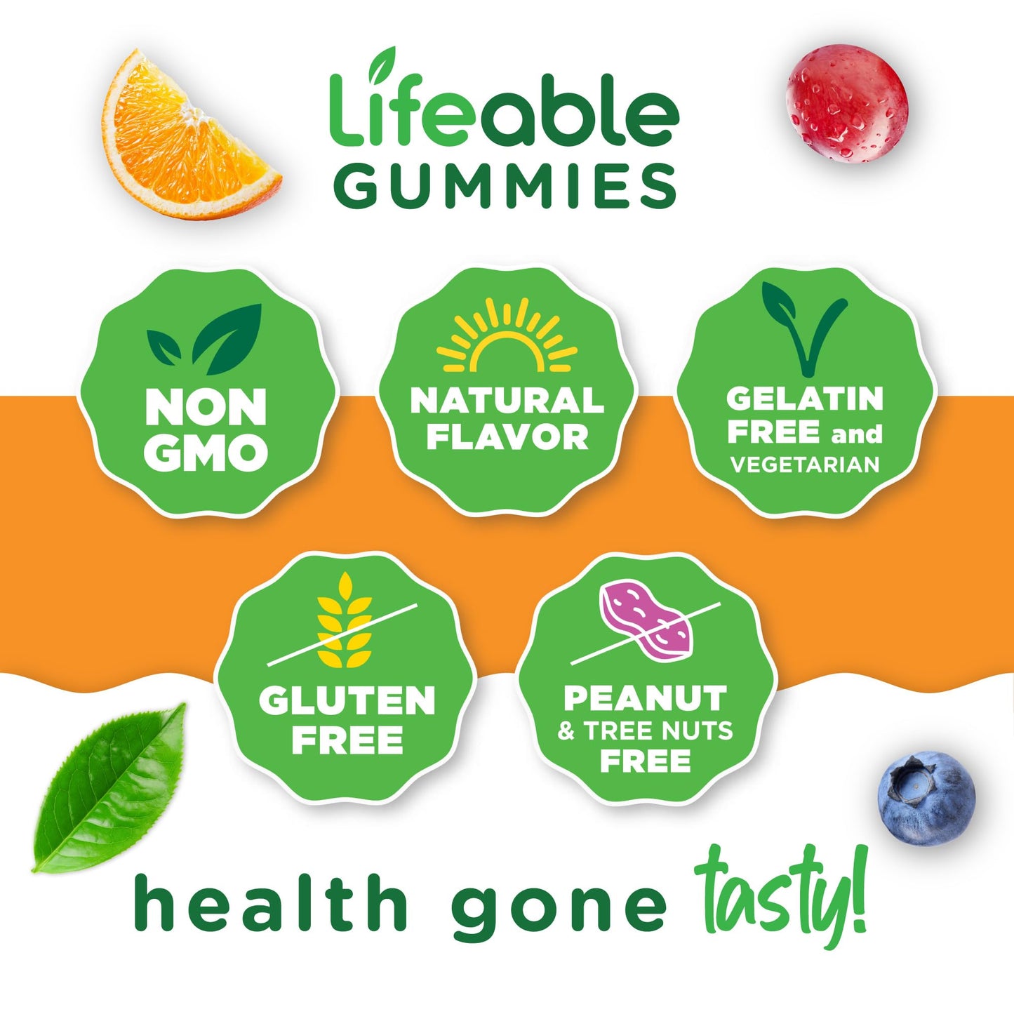 Lifeable Apple Cider Vinegar Gummies with Mother 1000 mg, 60 Gummies