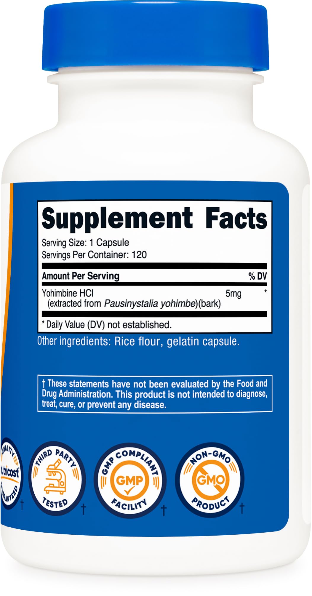 Nutricost Yohimbine HCl 5mg Capsules 120 Count