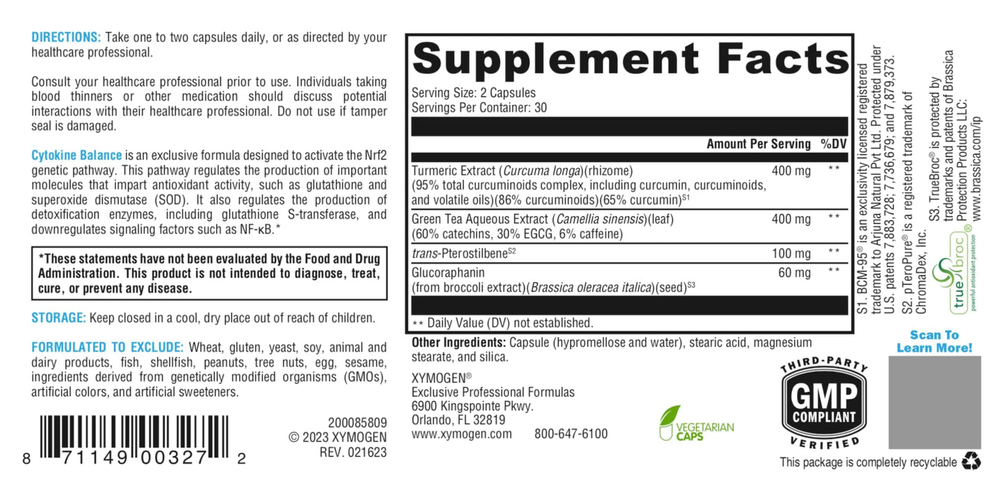 XYMOGEN Cytokine Balance Capsule 60 Count