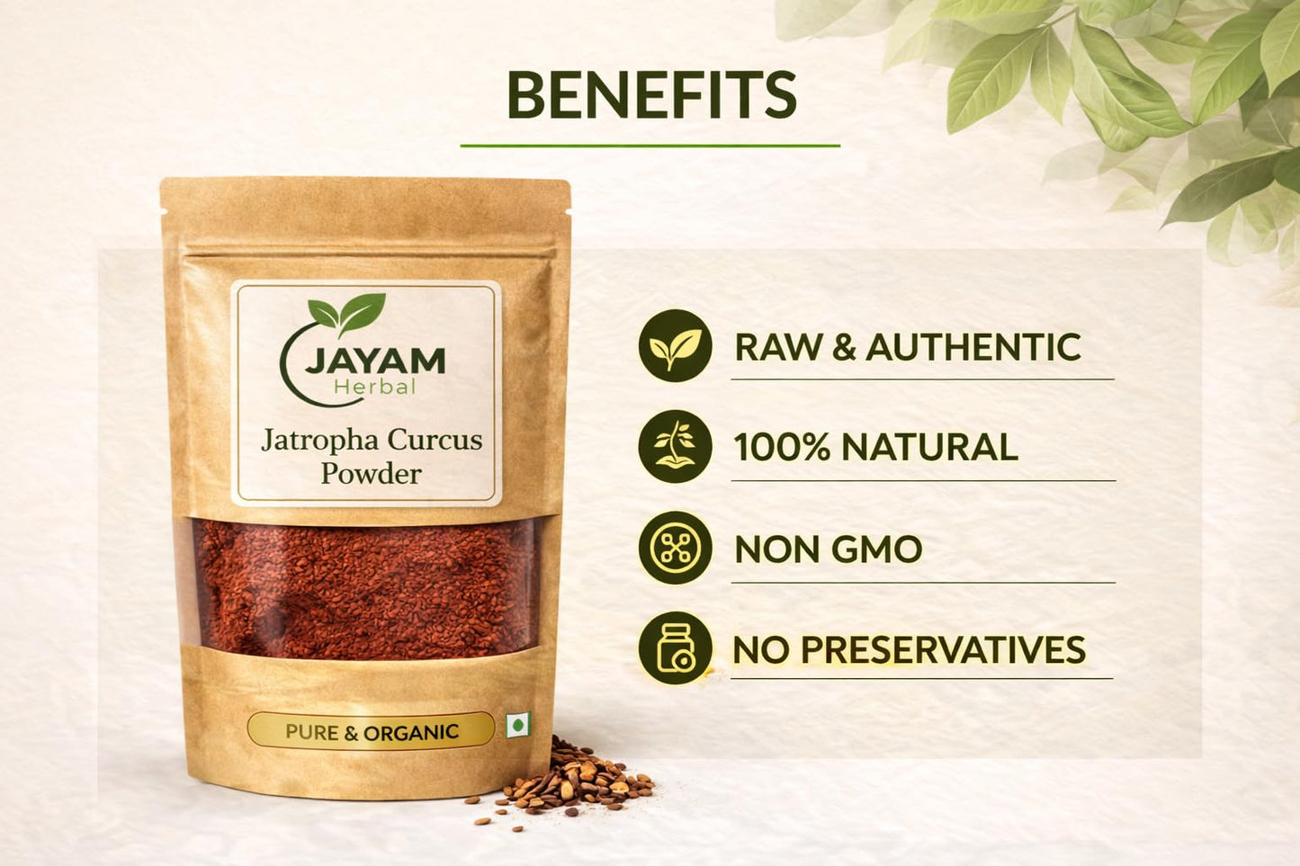 MADHURAM ENTERPRISE Jayam Herbal Jatropha Curcas Powder 8.81 Ounce