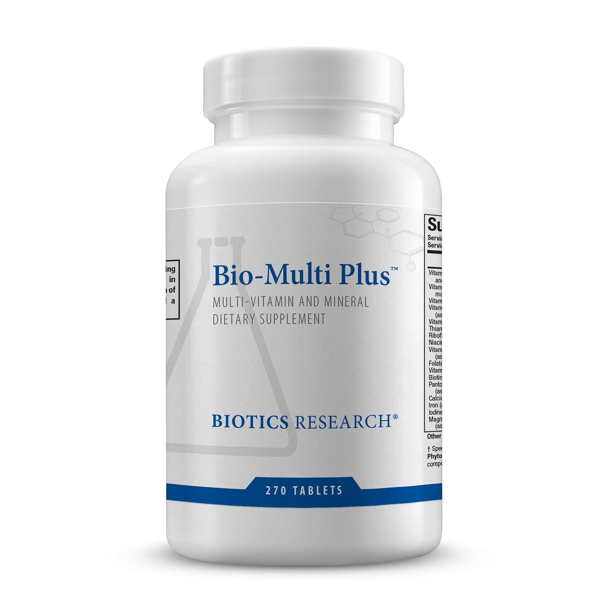 BIOTICS RESEARCH Bio-Multi Plus Robust Foundational Multivitamin/Mineral Formula, Contains Plant-Based Trace Minerals, 270 Tablets