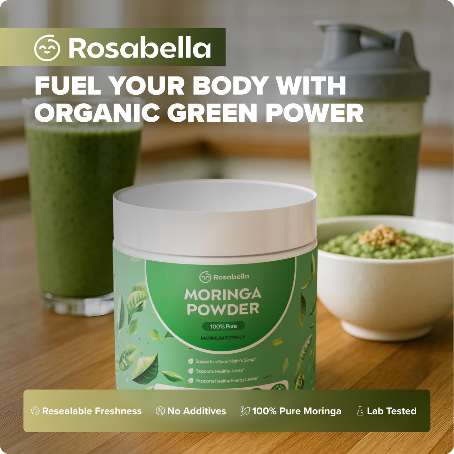 Rosabella Pure Moringa Powder 3.7 oz