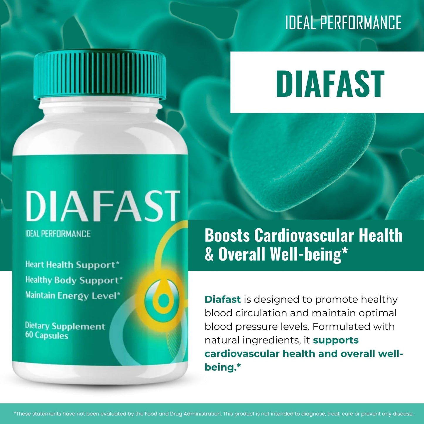 IDEAL PERFORMANCE Diafast Advanced Blood Support 300 Capsules