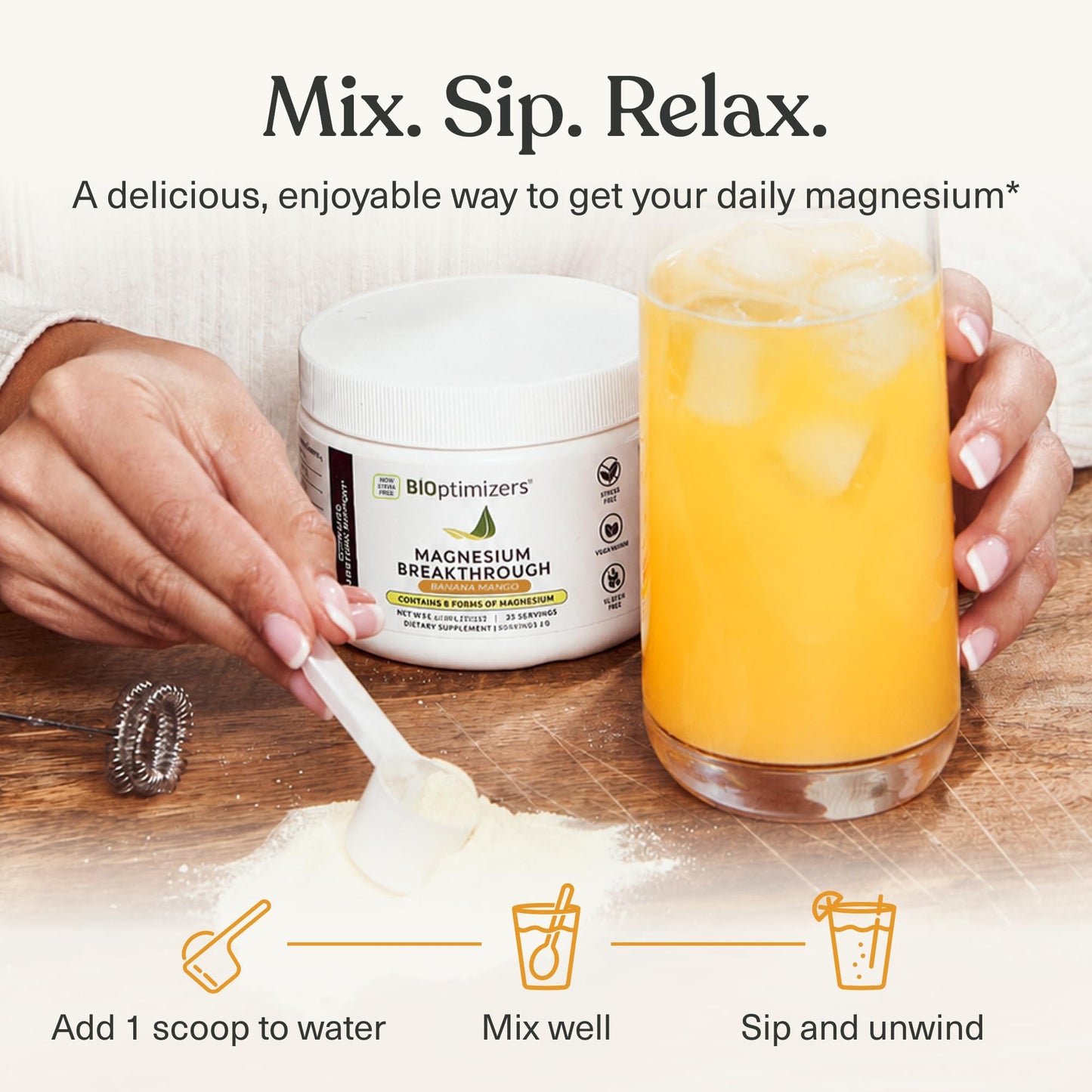 BIOptimizers Magnesium Breakthrough Drink Powder 5.5 Ounce