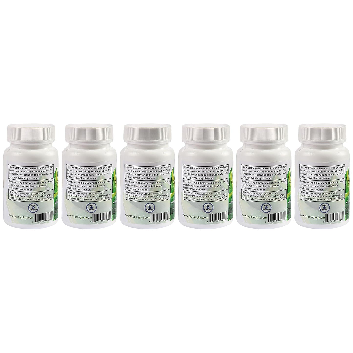 Crackaging Super-Absorption Cycloastragenol Capsule 25mg/Cap, 180 Capsules