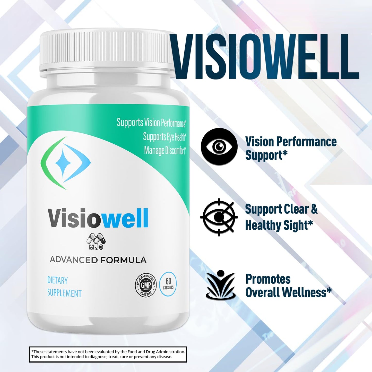 MJO Visiowell Vision Pills Capsule, 60 Count