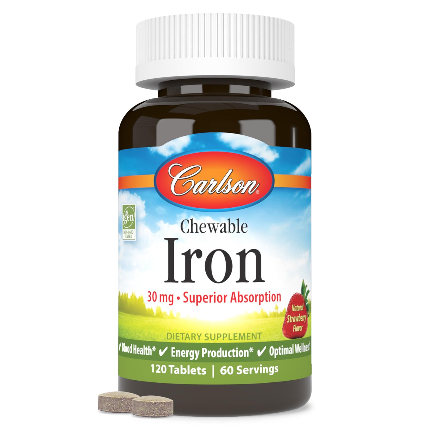 Carlson Chewable Iron 120 Tablets