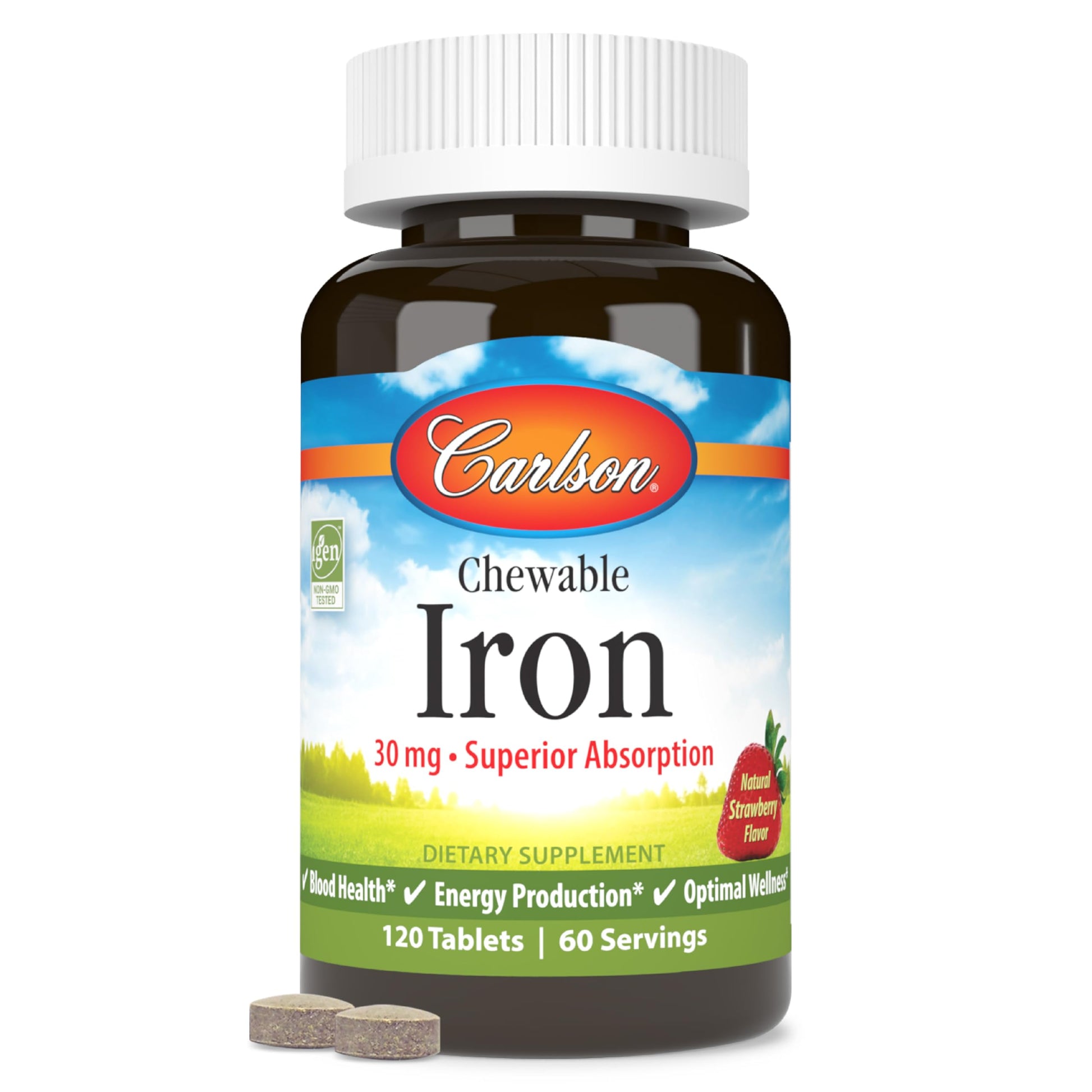 Carlson Chewable Iron 120 Tablets