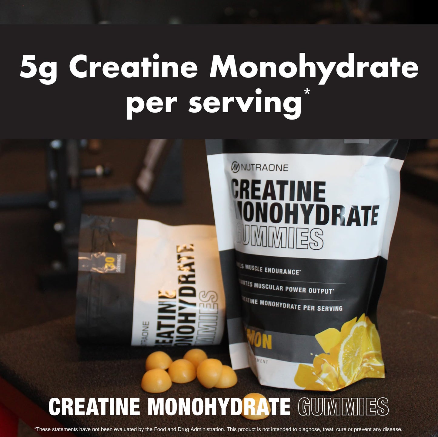 NutraOne Creatine Monohydrate Gummies, 150 Gummies
