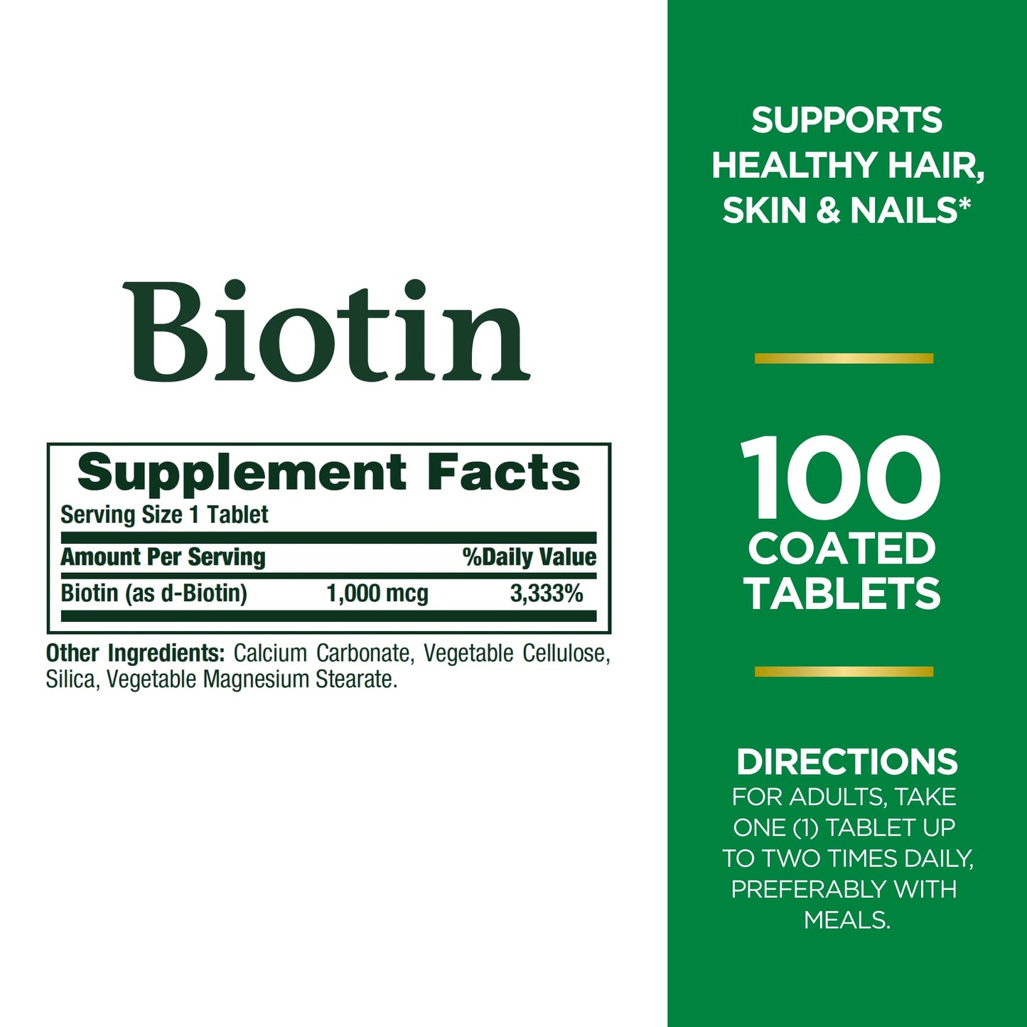 Nature's Bounty Biotin Tablet 300 Tablets