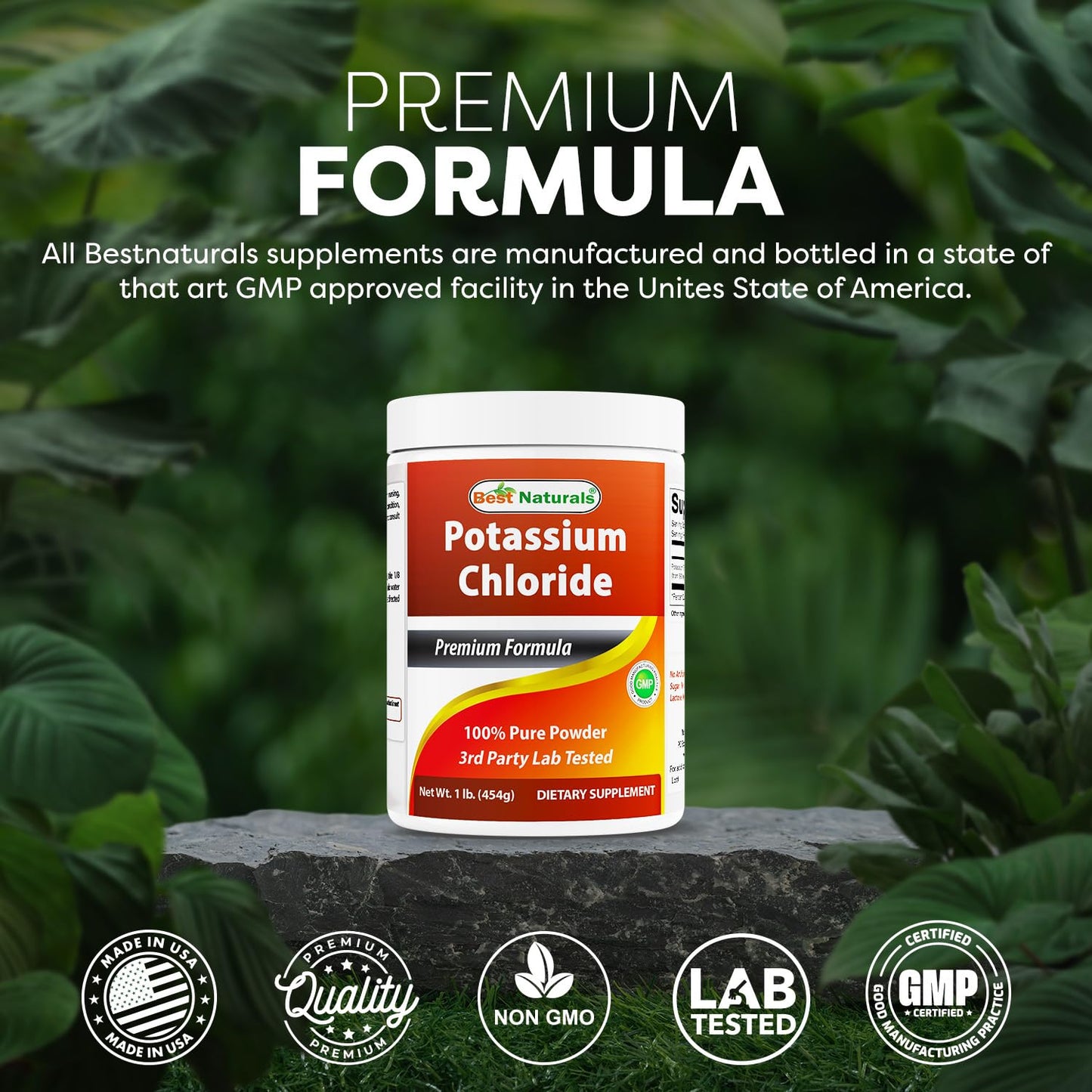 Best Naturals Potassium Chloride Pure Powder 16 Ounce