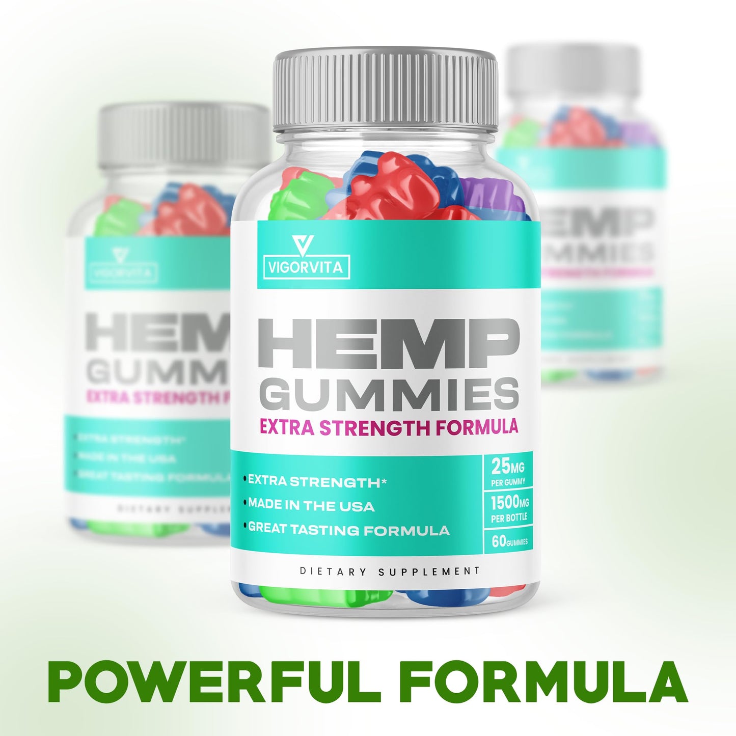 Purvia Vigorvita Gummies Extra Strength Hemp Extract, 300 Gummies