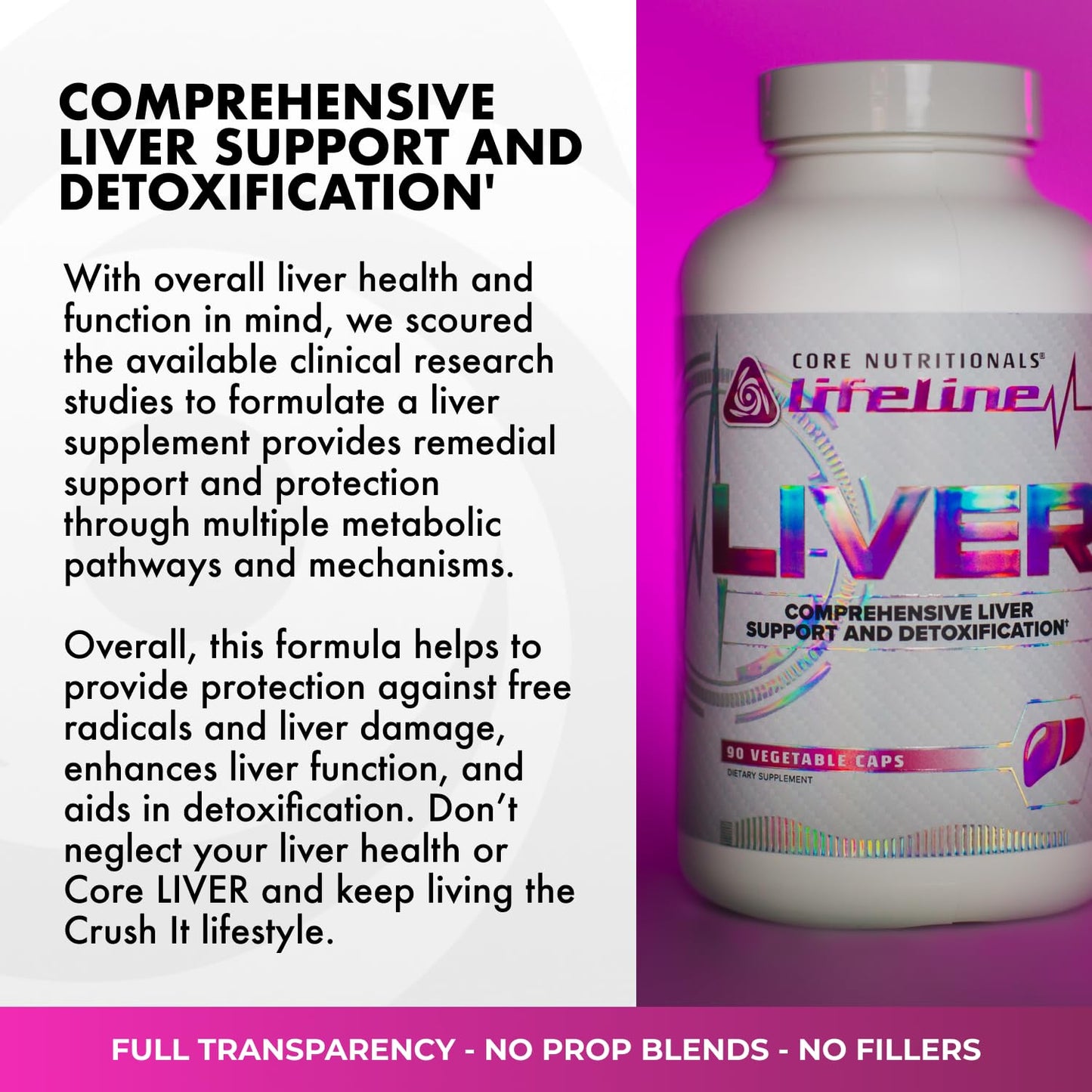 Core Nutritionals Lifeline Liver Supplement 90 Vegetable Capsules