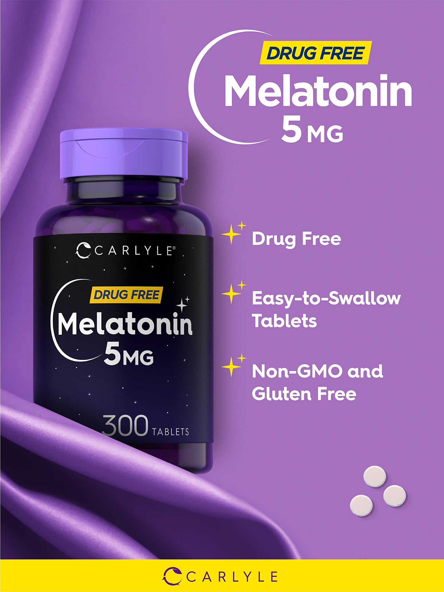 Carlyle Melatonin 5mg Tablet, 300 Tablets