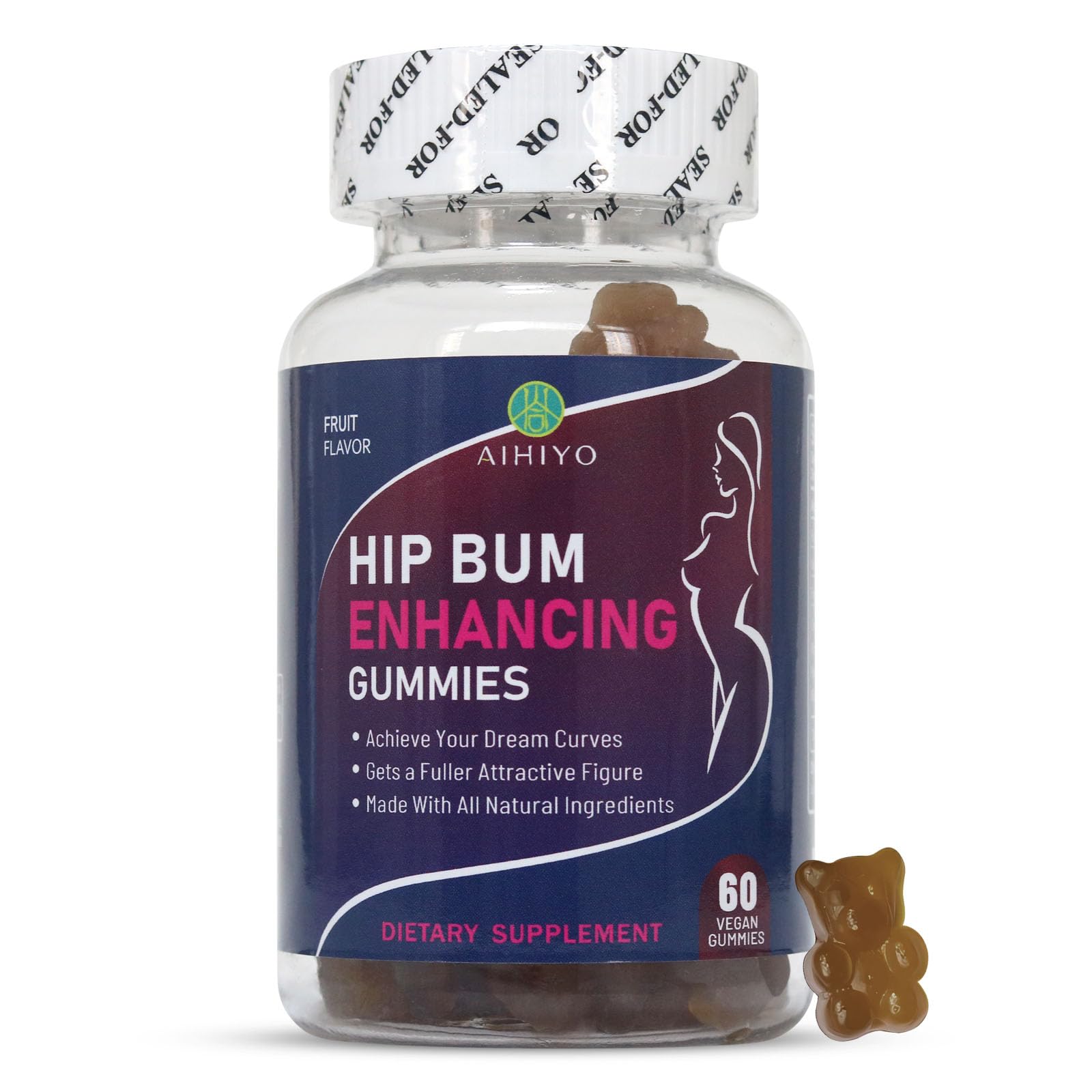 AIHIYO Hip Bum Enhancement Gummies 60 Count