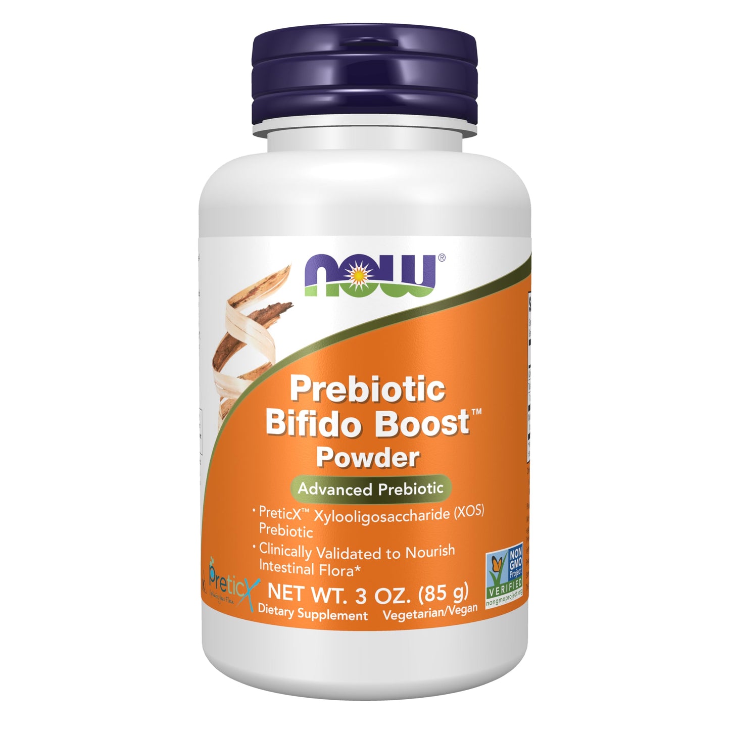 NOW Foods Prebiotic Bifido Boost with PreticX Xylooligosaccharide (XOS) Prebiotic Powder, 3-Ounce