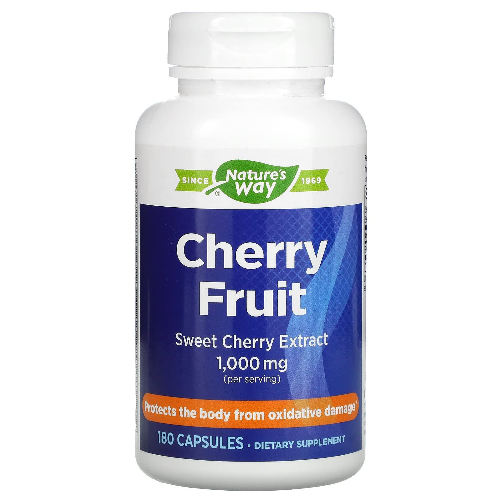 Nature's Way Cherry Fruit Sweet Cherry Extract Capsules 180 Count